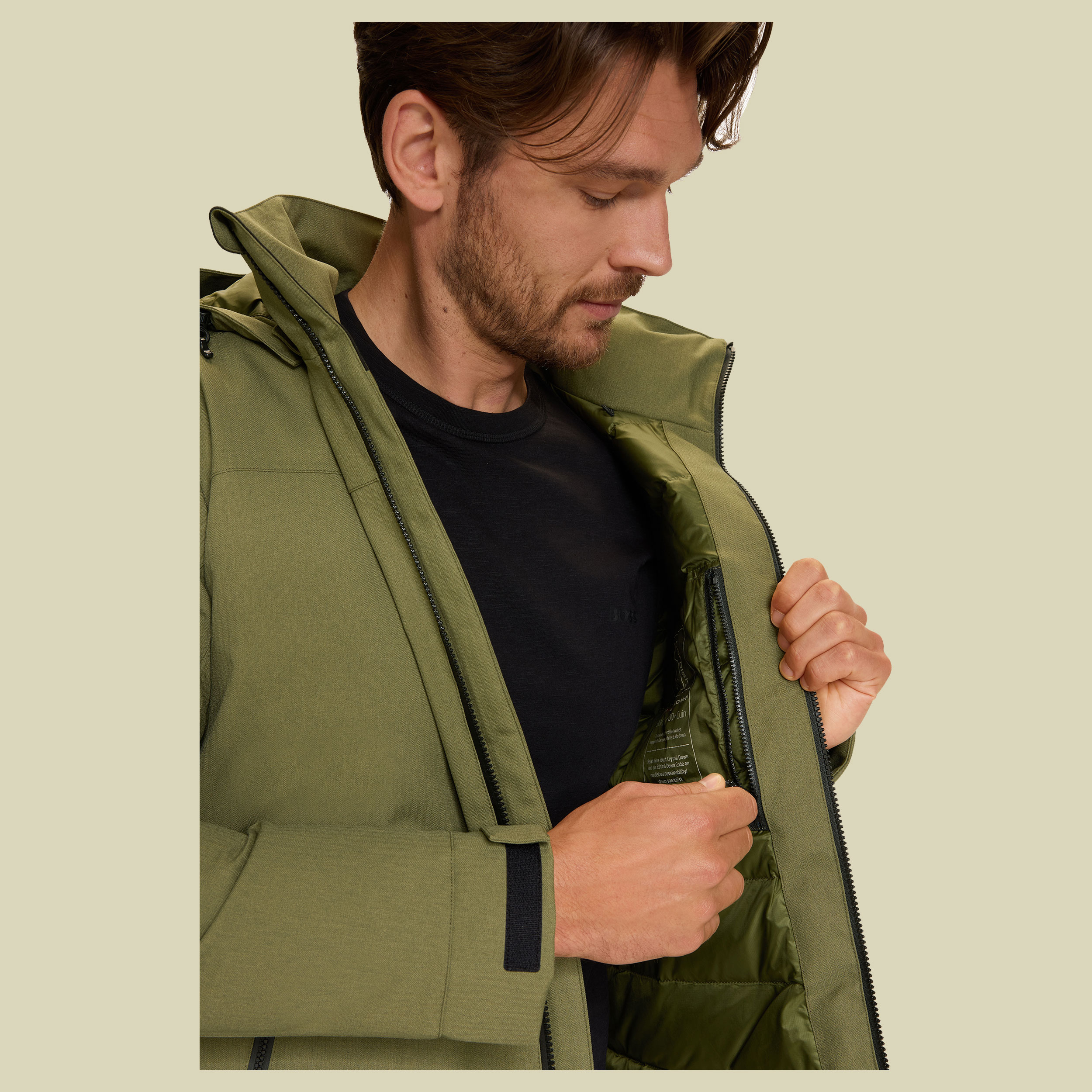 Marton M's Hardshell Down Jacket XXL grün - winter moss