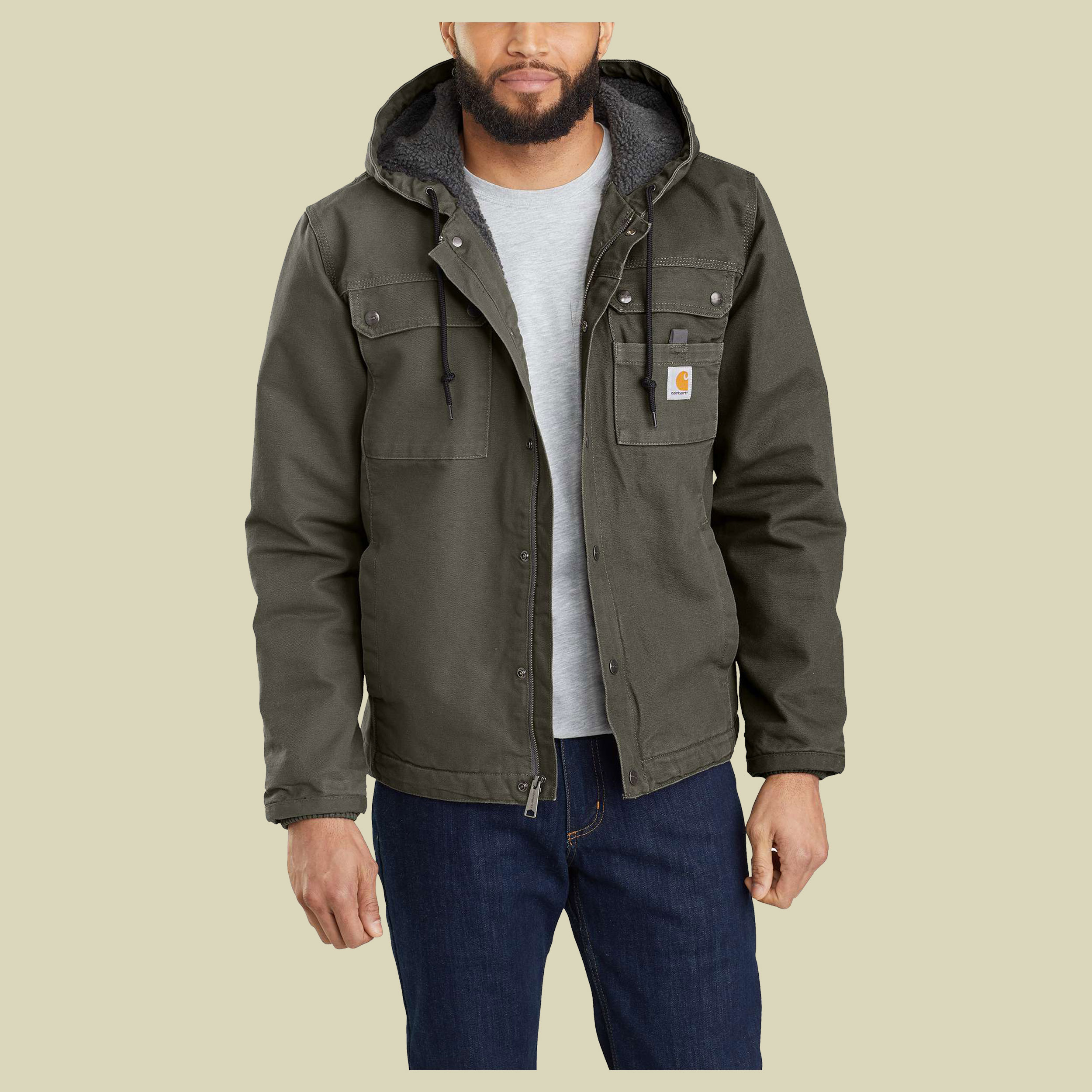 Washed Duck Sherpa-Lined Utility Jacket Men Washed Duck Sherpa-Lined Utility Jacket Men S grün - moss