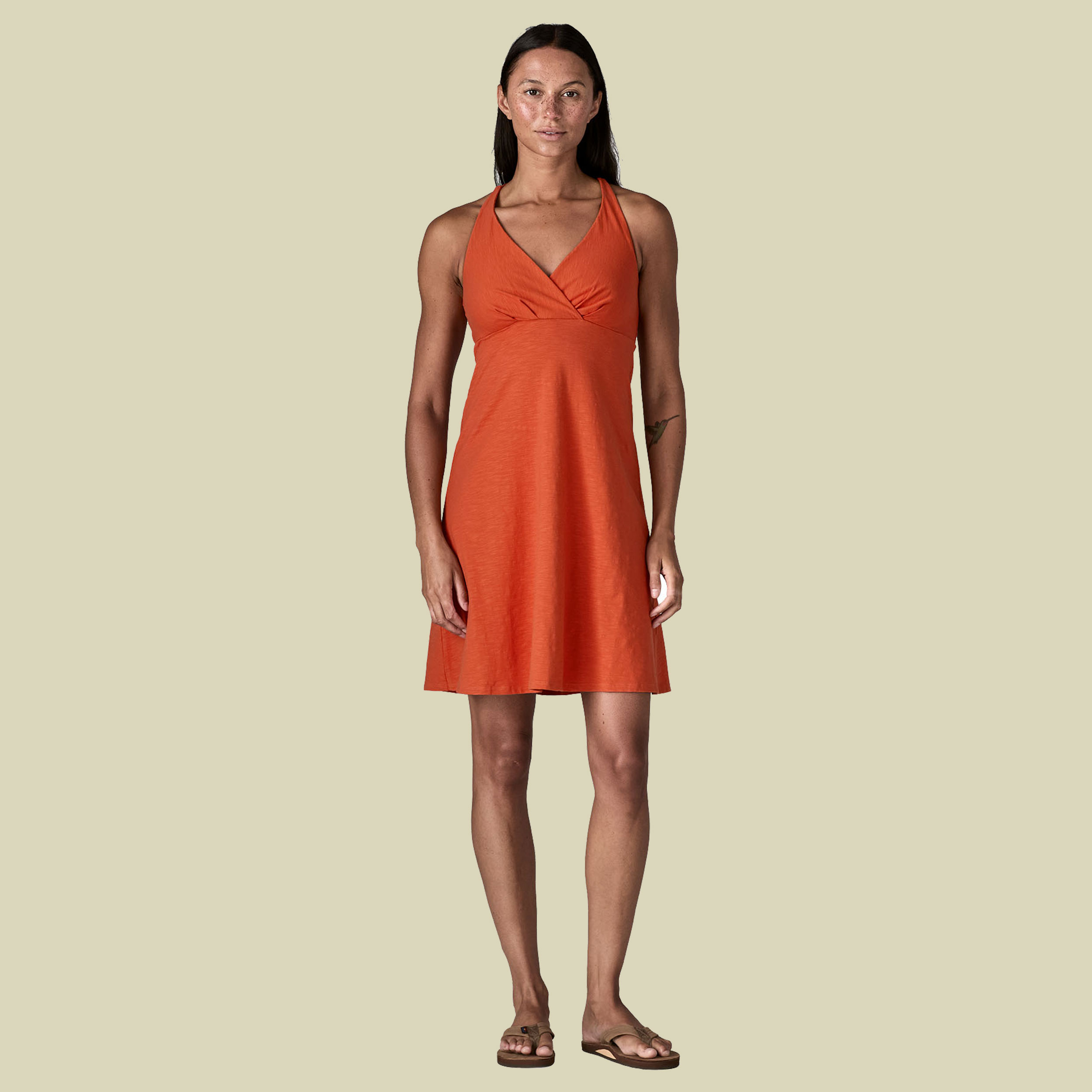 Amber Dawn Dress Women orange M - coal orange