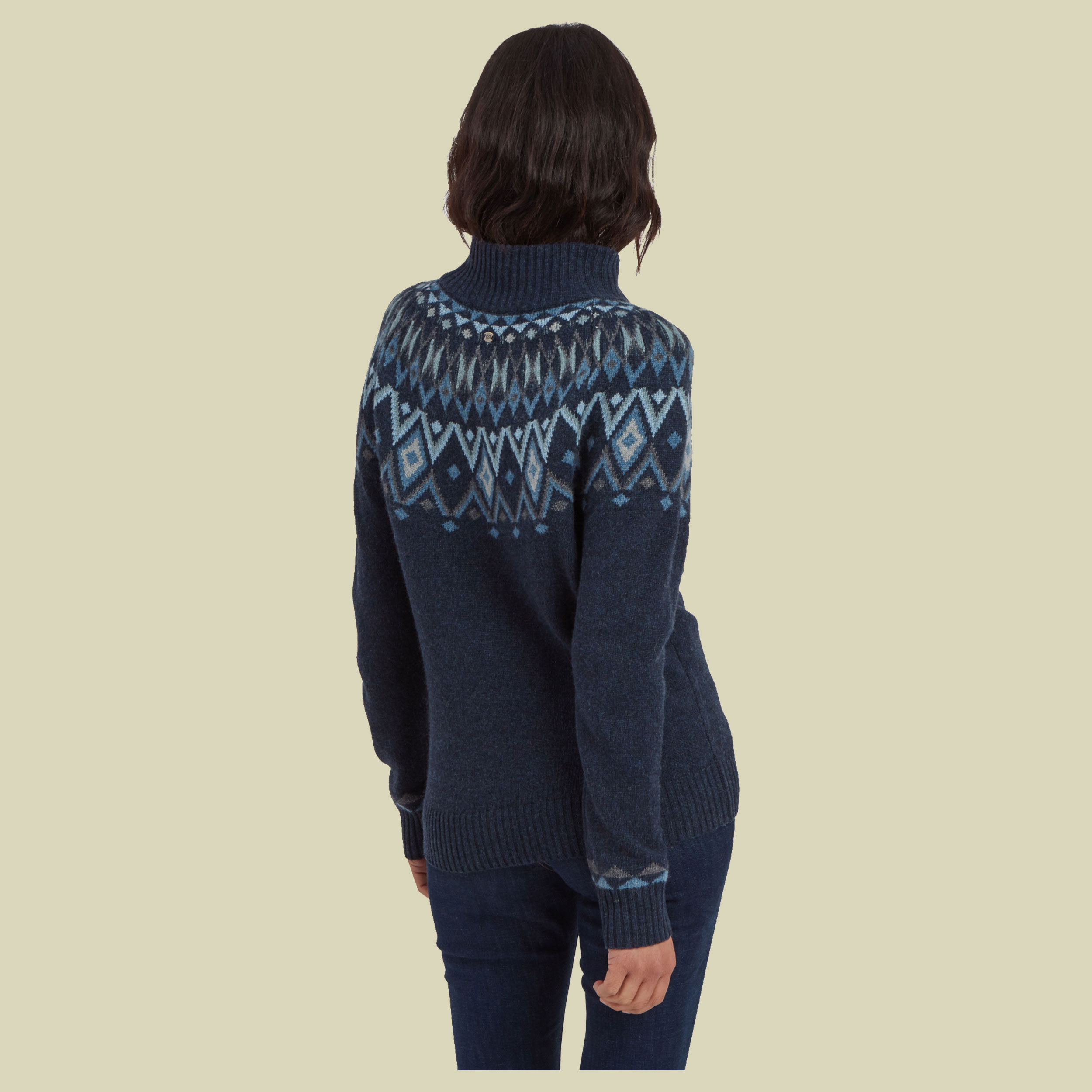 Indu Eco Mock Neck Women blau S - rathee blue