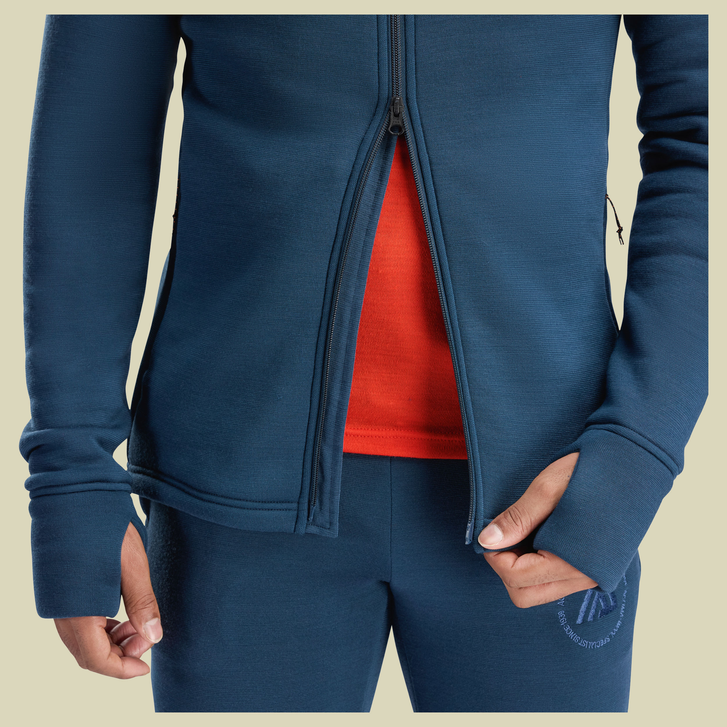 FleeceWool Hooded Jacket Men XXL Midnight Navy