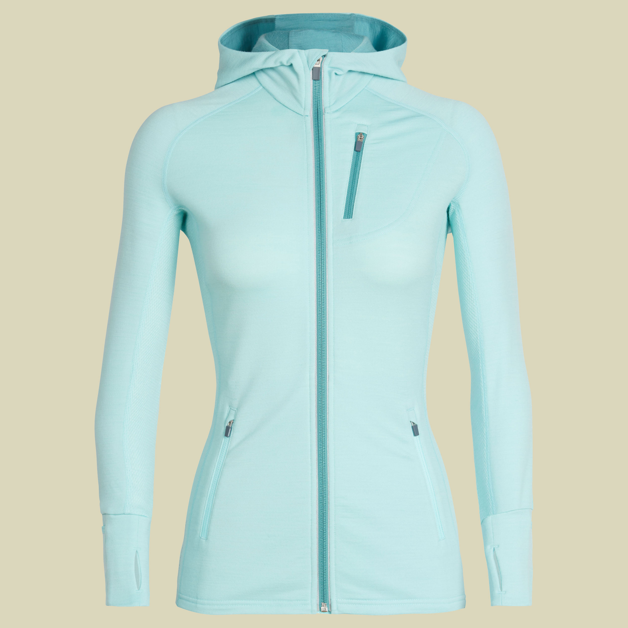 Quantum LS Zip Hood Women 260 Größe M Farbe aqua splash-ocean