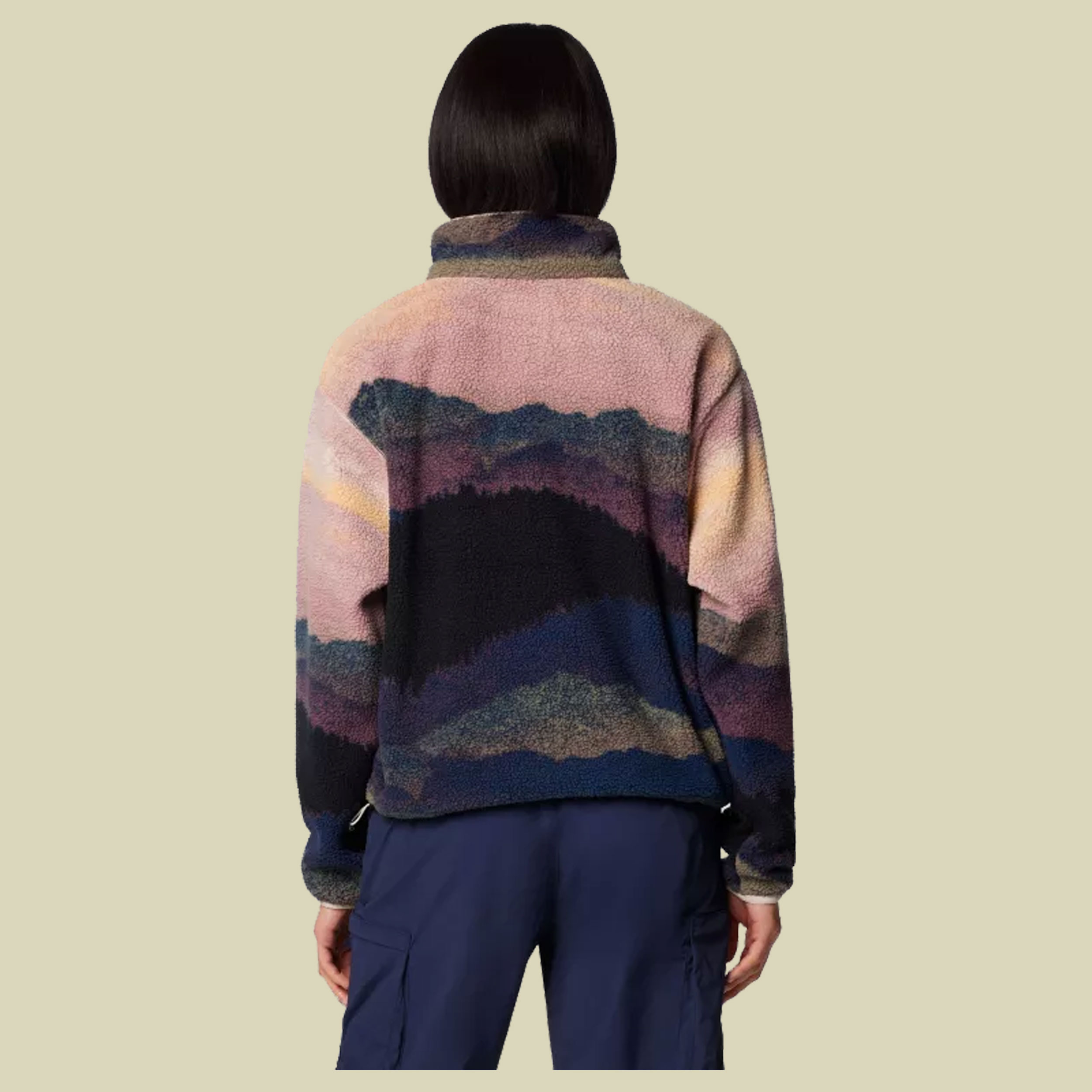 Helvetia II Printed Cropped Half Snap Women M mehrfarbig - Farbe collegiate navy dolomites