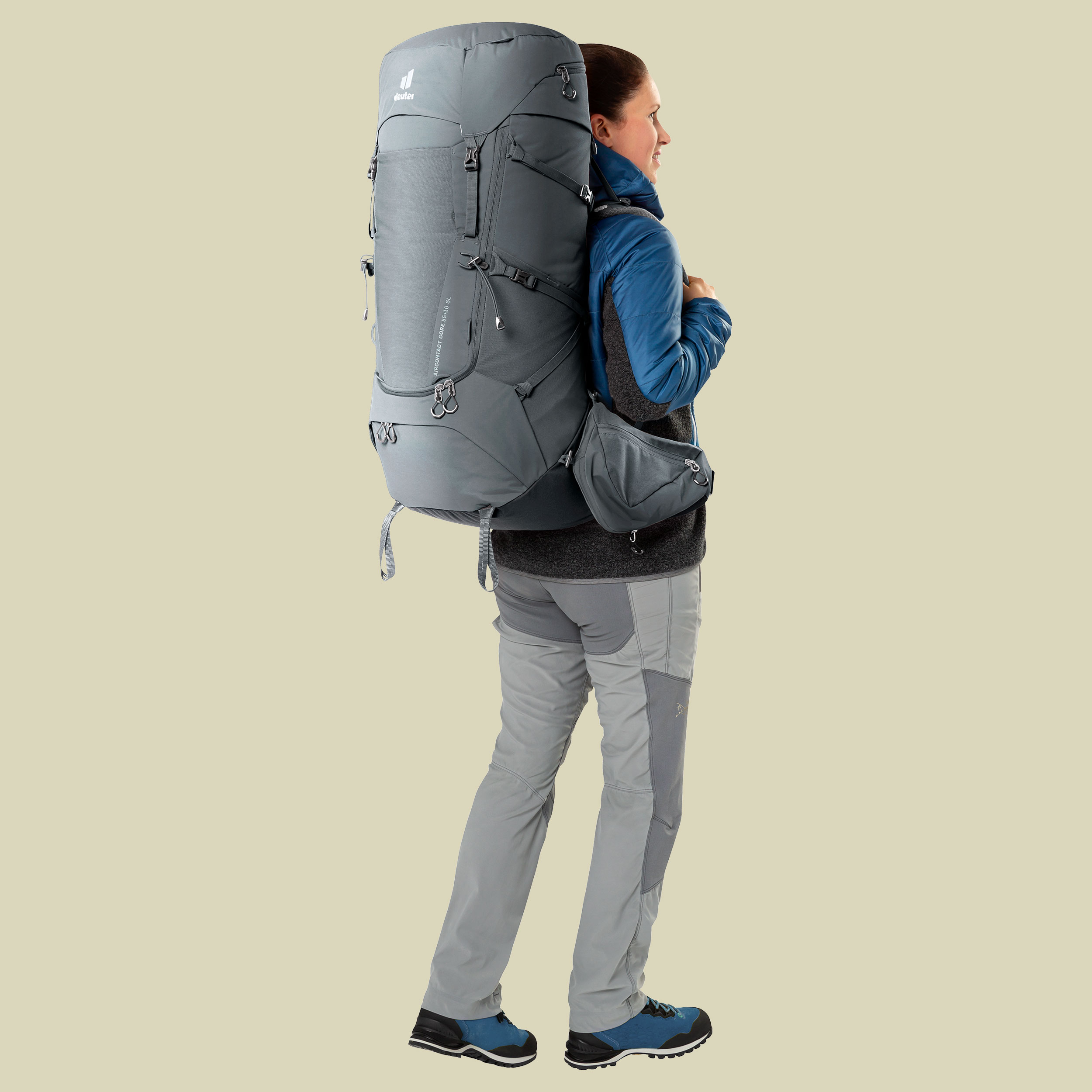 Aircontact Core 55+10 SL Women grau 55 L + 10 L - Farbe graphite-black