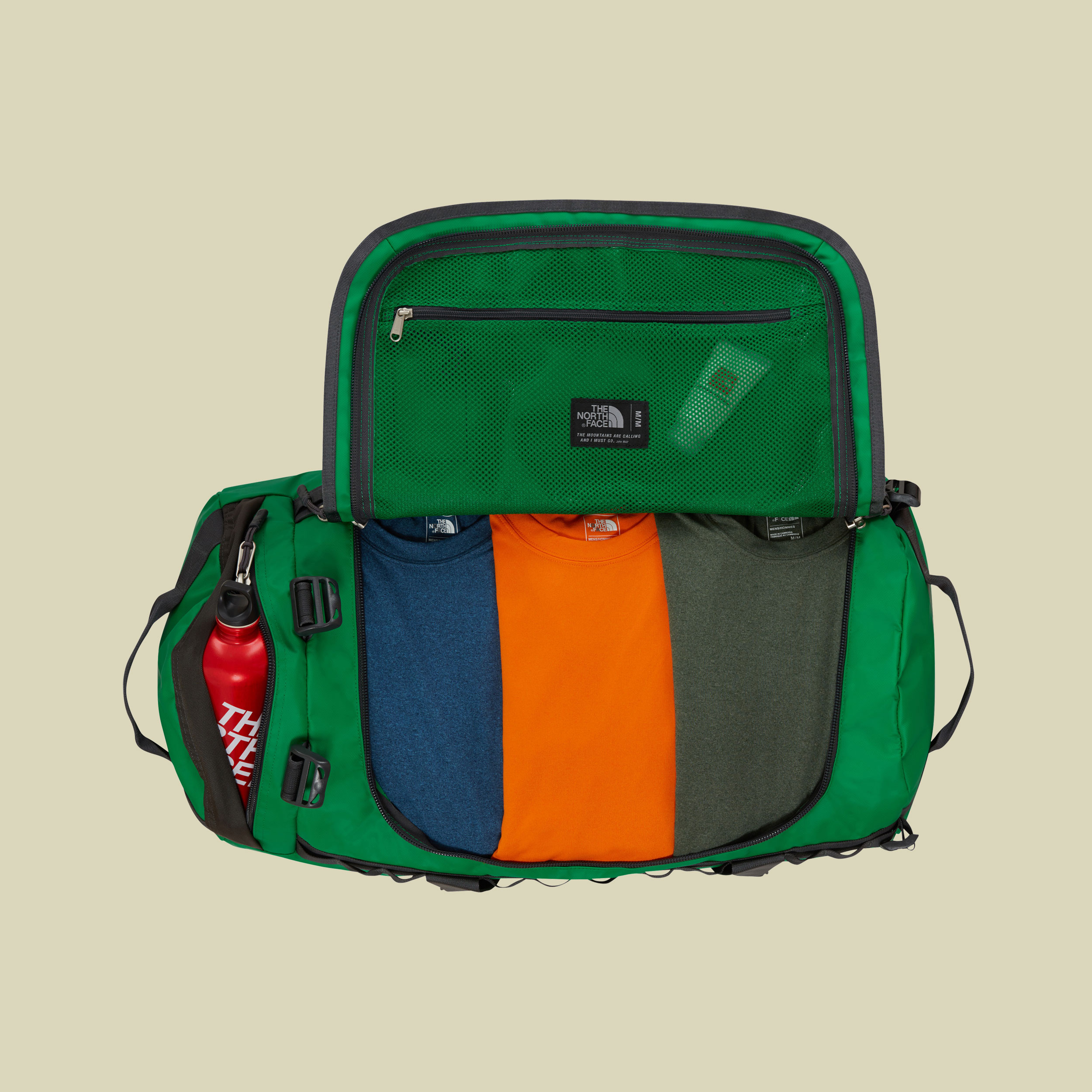 Base Camp Duffel M Volumen 71 Farbe primary green/asphalt grey