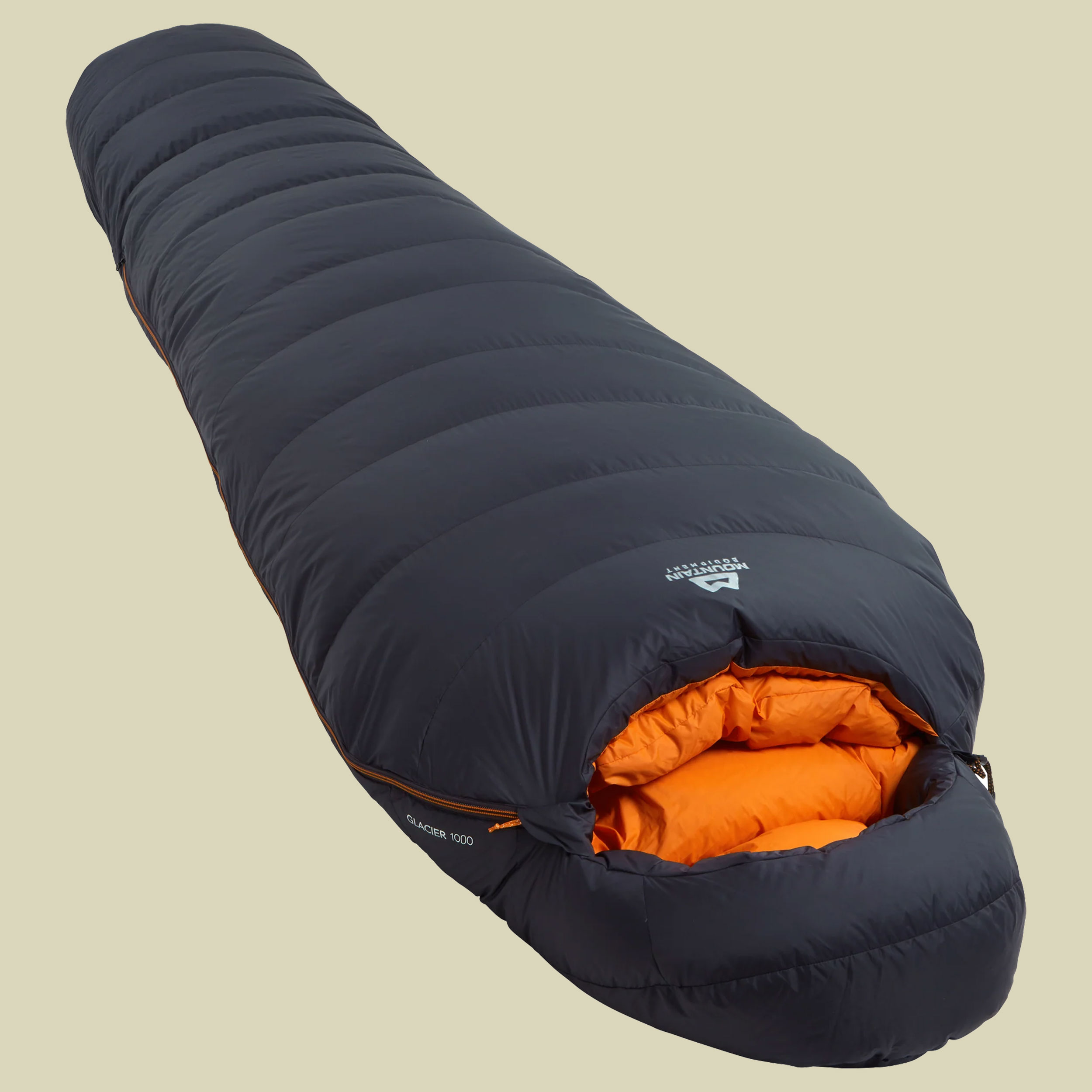 Glacier 1000  bis Körpergröße200 cm (Long) Reißverschluss links - Farbe obsidian
