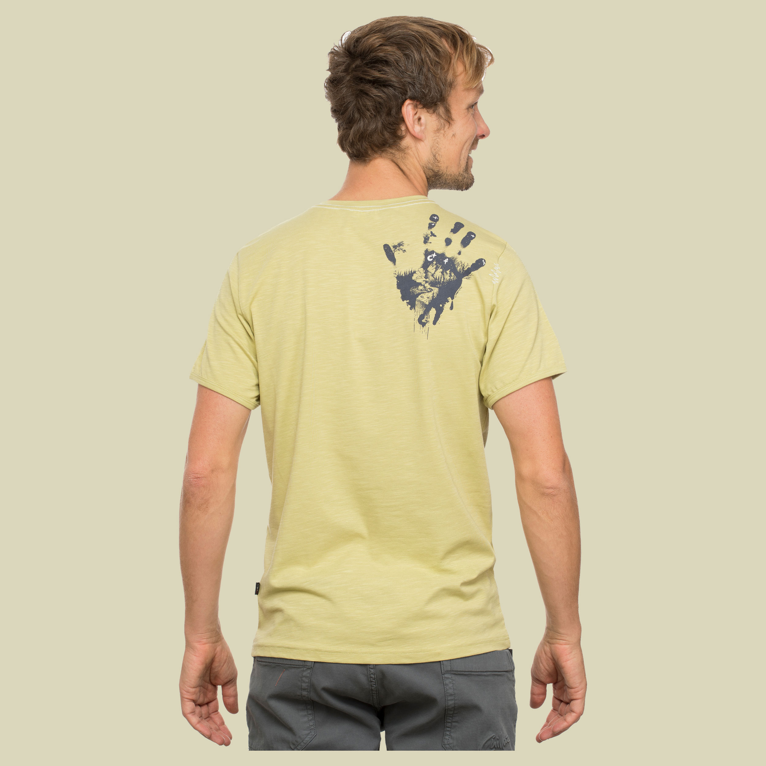 Hand T-Shirt  Men Größe L  Farbe light green