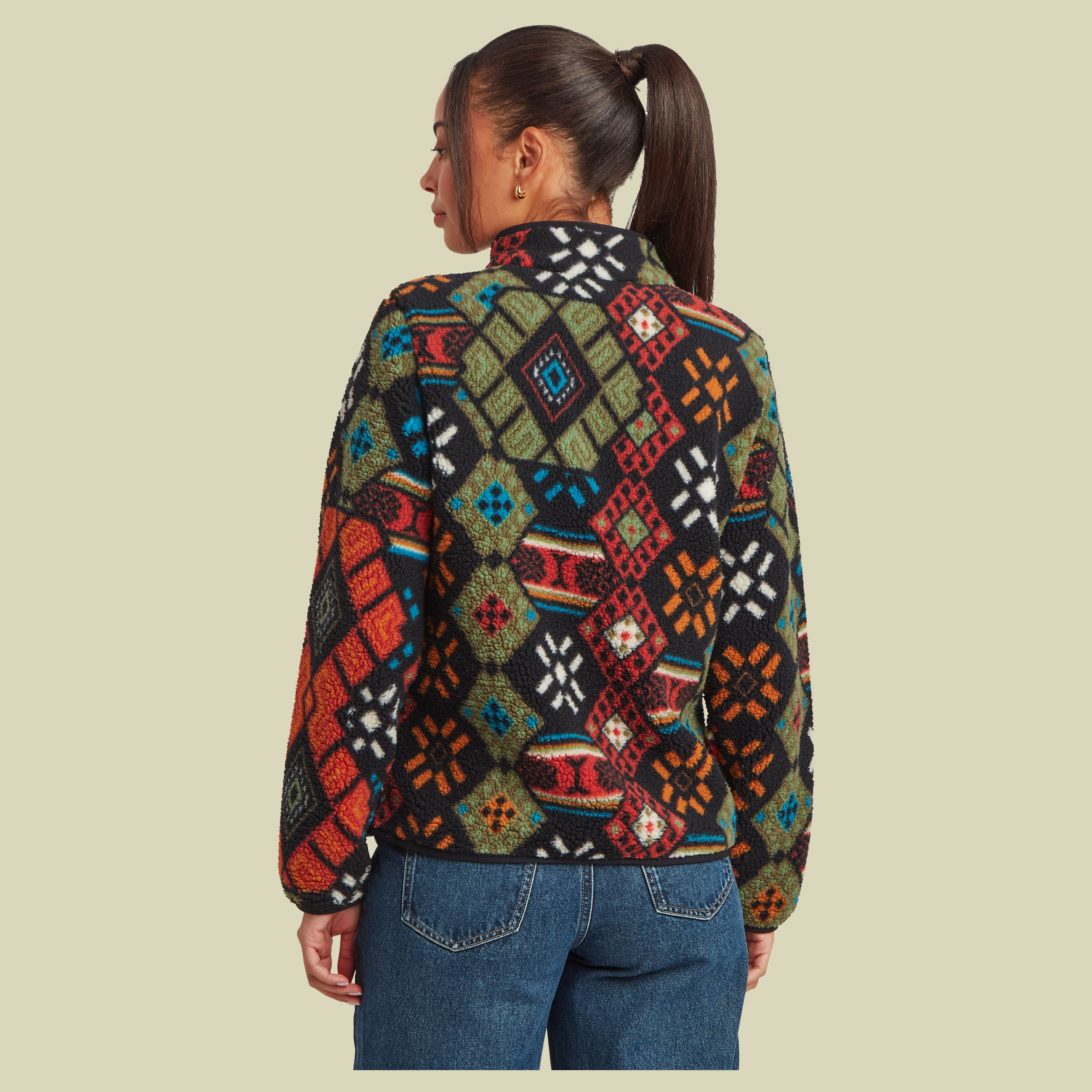 Tarcho Printed Full Zip Jacket Women XS mehrfarbig - black bhutan