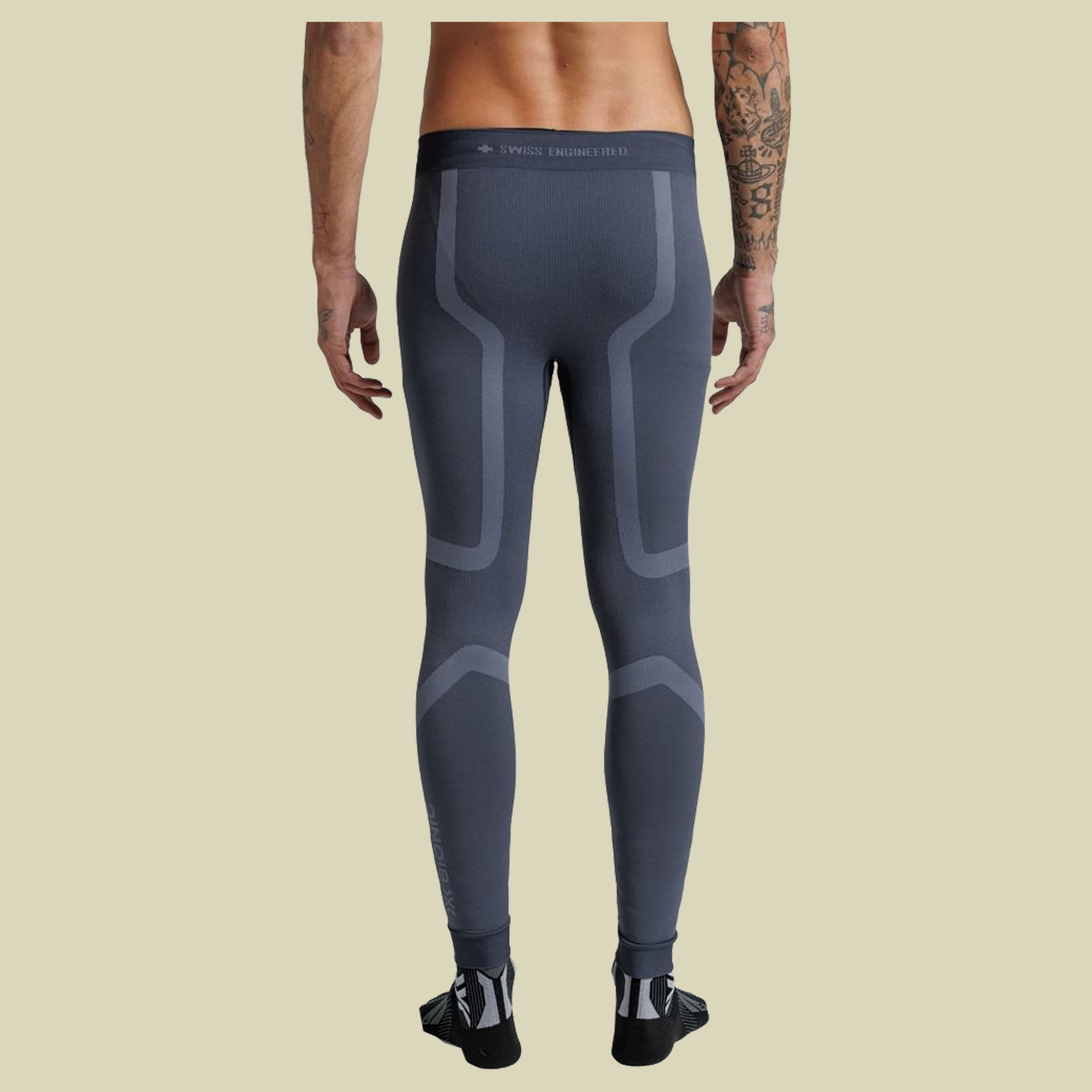 X-BIONIC X-Ential Long Tights Men L grau - anthracite