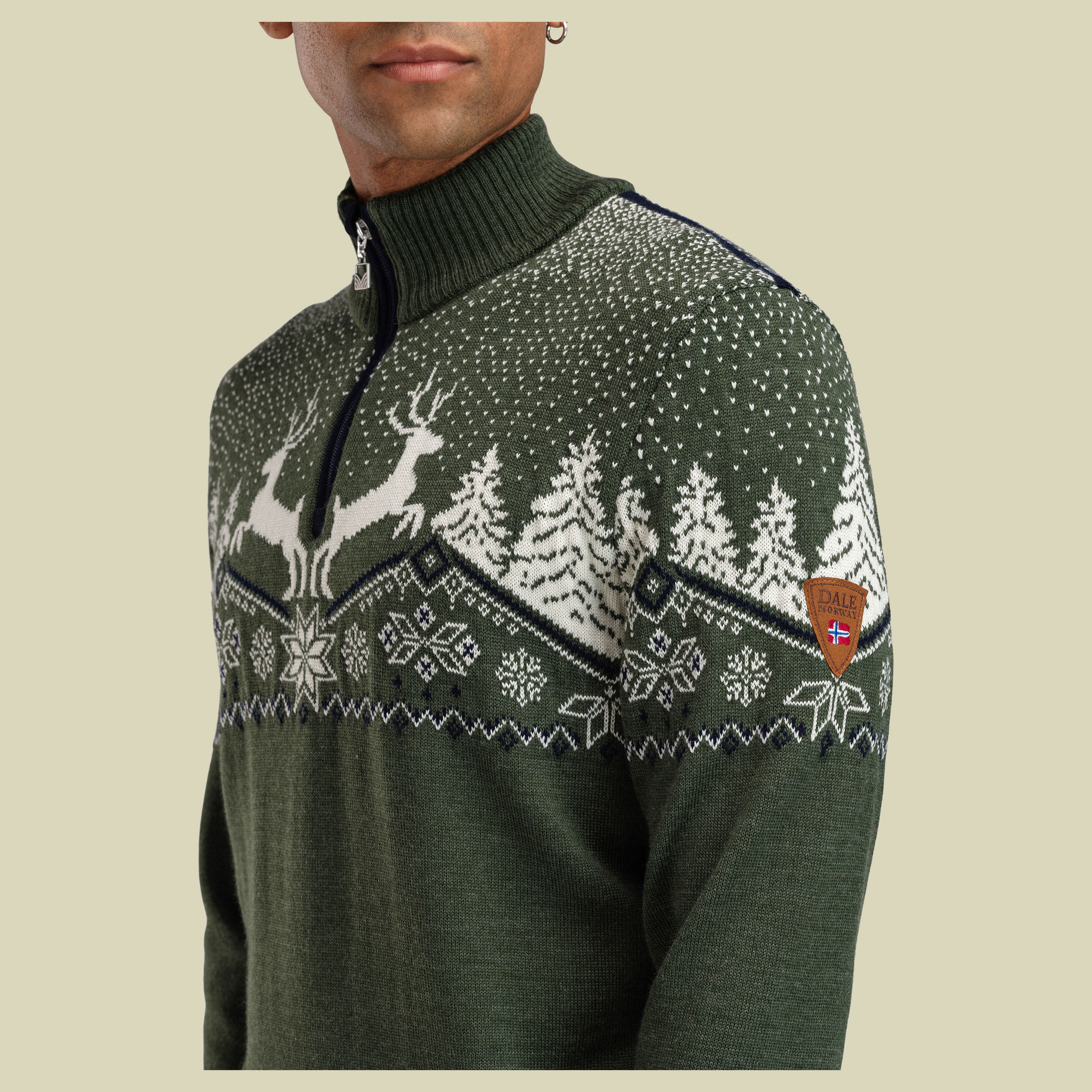 Dale Christmas Sweater Men grün XL - loden/off white/navy