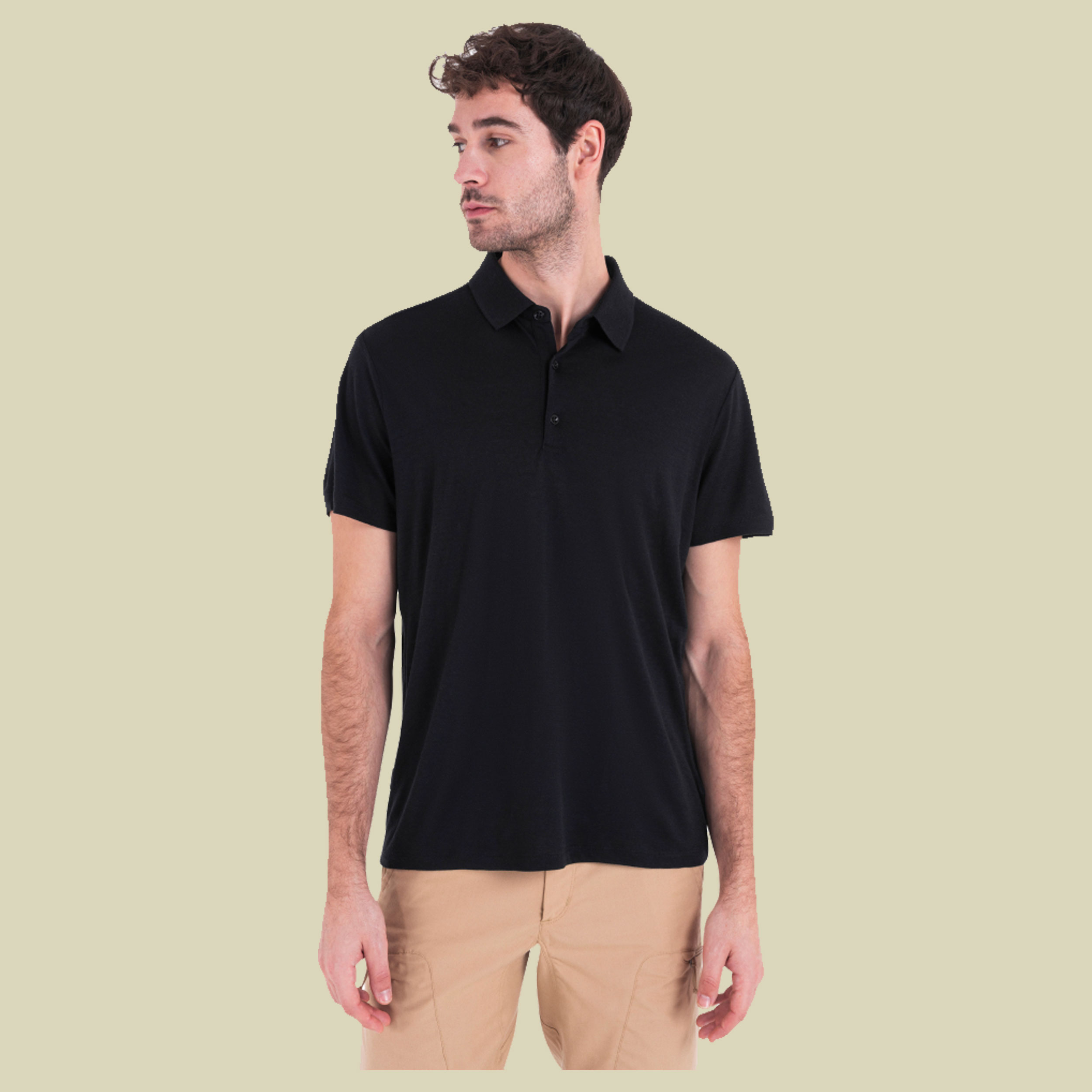 Merino 150 Tech Lite III SS Polo Men L schwarz - black