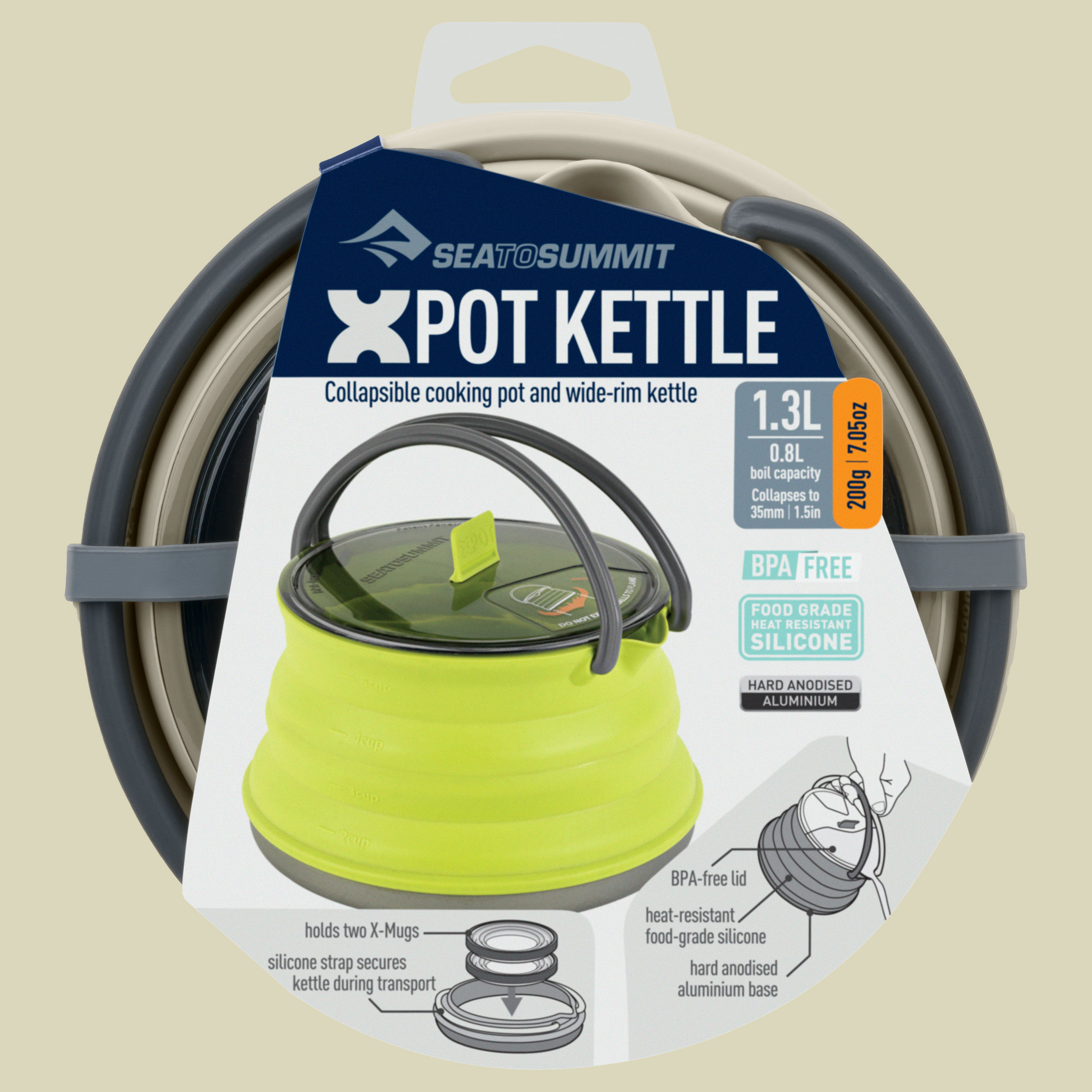 X-Pot Kettle 1.3  Größe 1,3 Liter Farbe sand