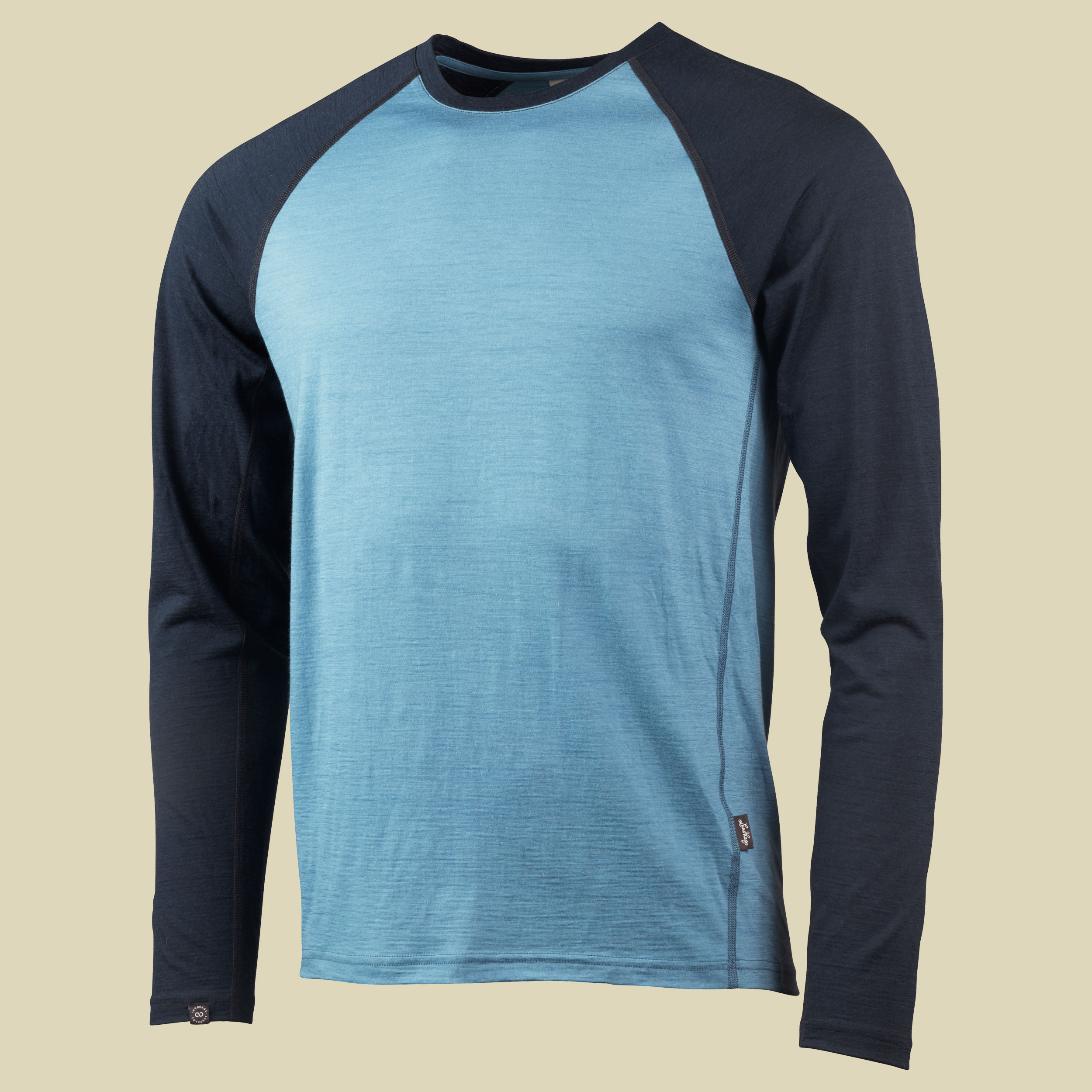 Merino Light Raglan LS Men Größe S Farbe sky blue/deep blue