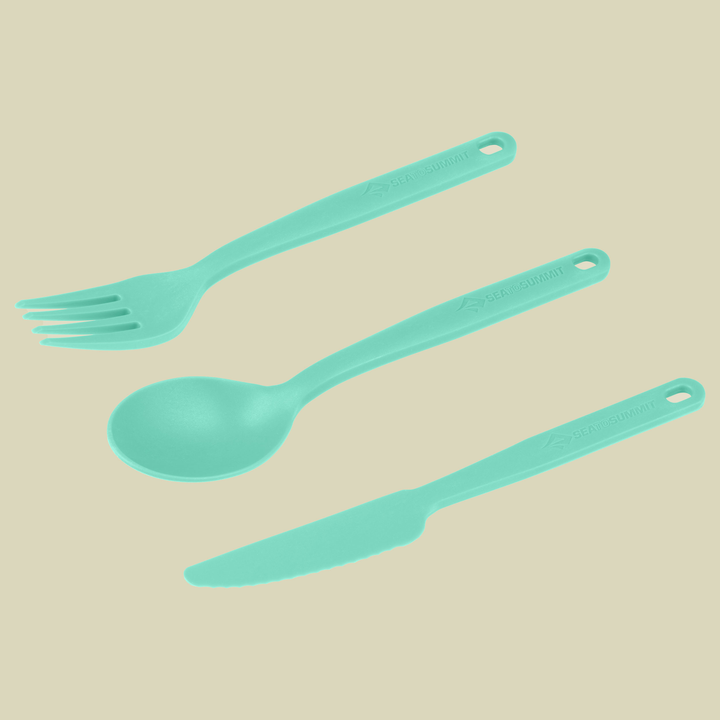 Camp Cutlery 3PC Set grün 3-teilig - Farbe cabbage