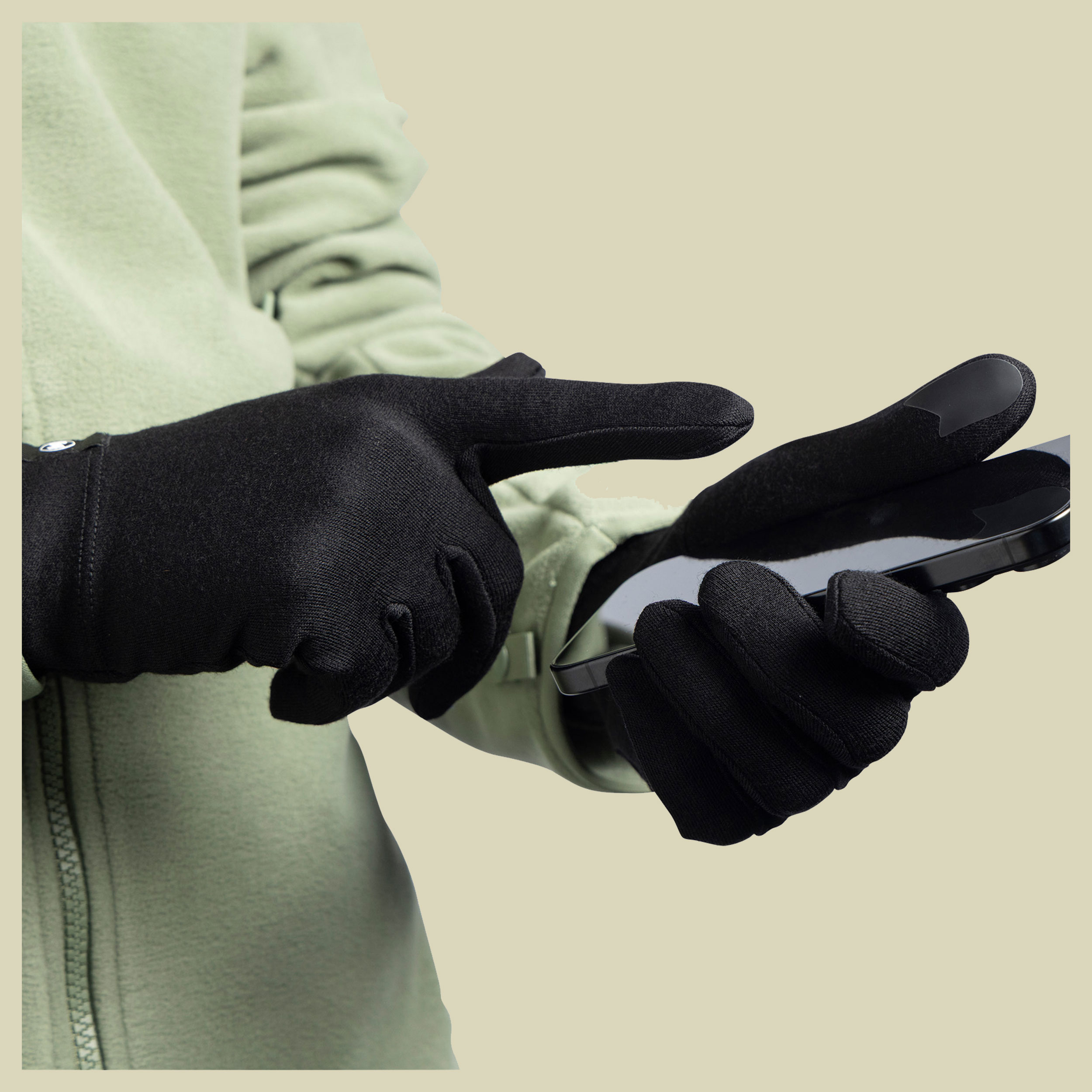 Merino Midweight Gloves XL schwarz - GW black
