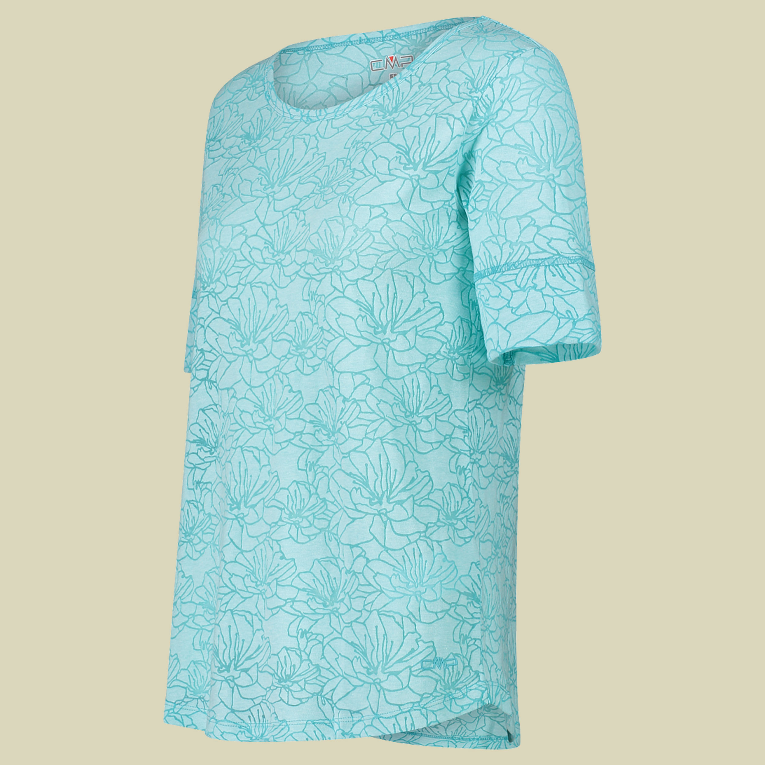 Woman T-Shirt Burn Out Jersey 32T6186 Größe 36 Farbe L430 acqua