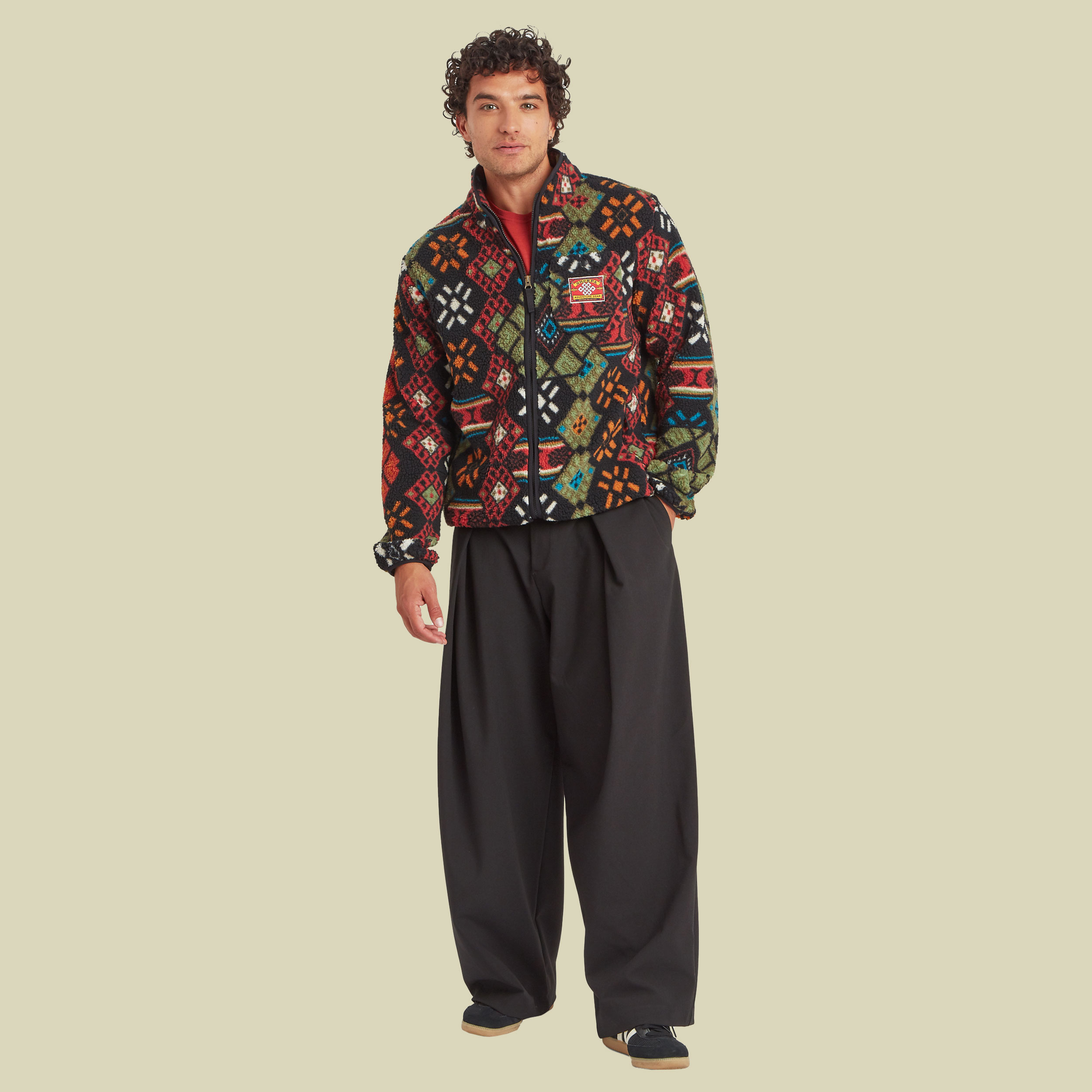 Tarcho Printed Full Zip Jacket Men XL mehrfarbig - black bhutan