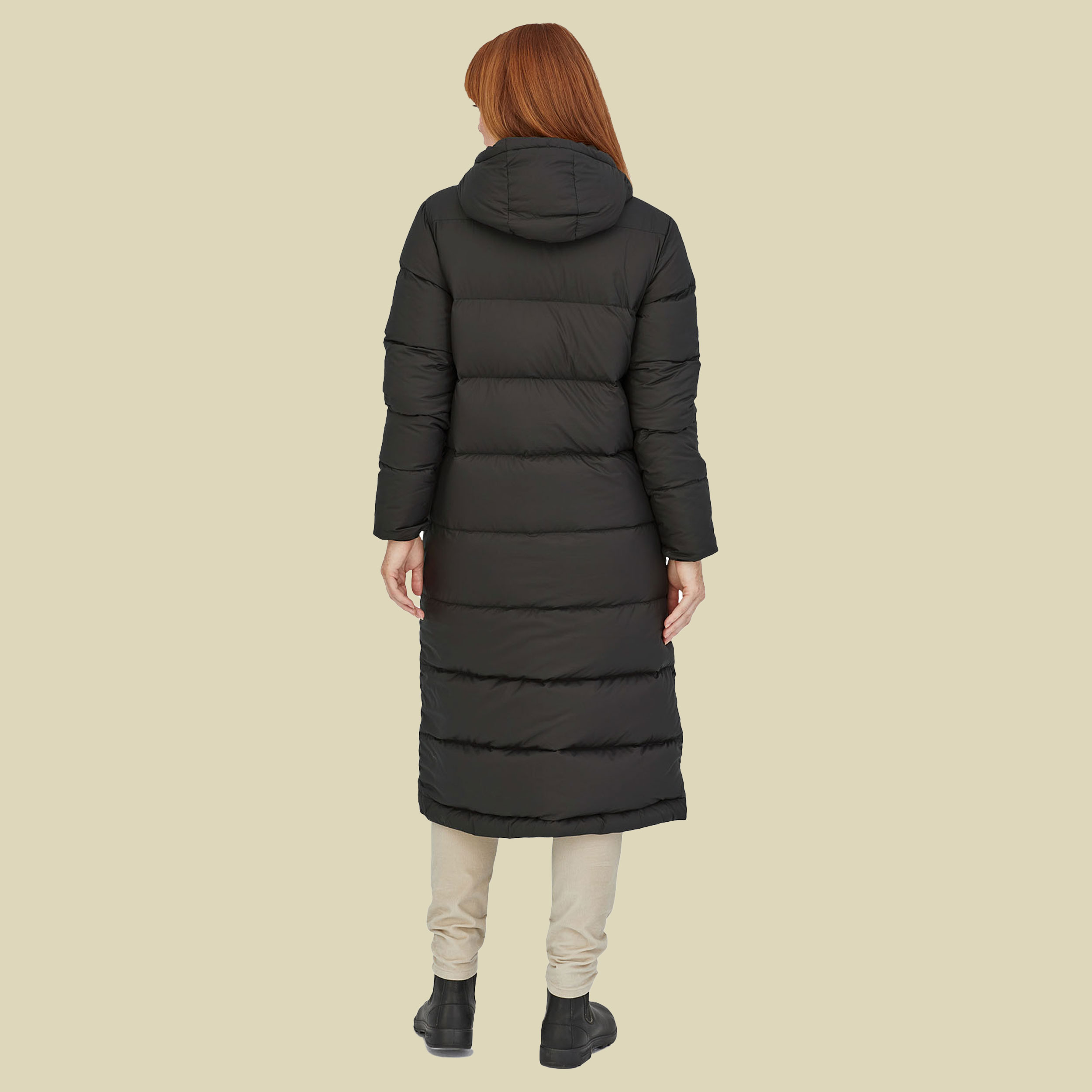 Silent Down Long Parka Women Größe L  Farbe black