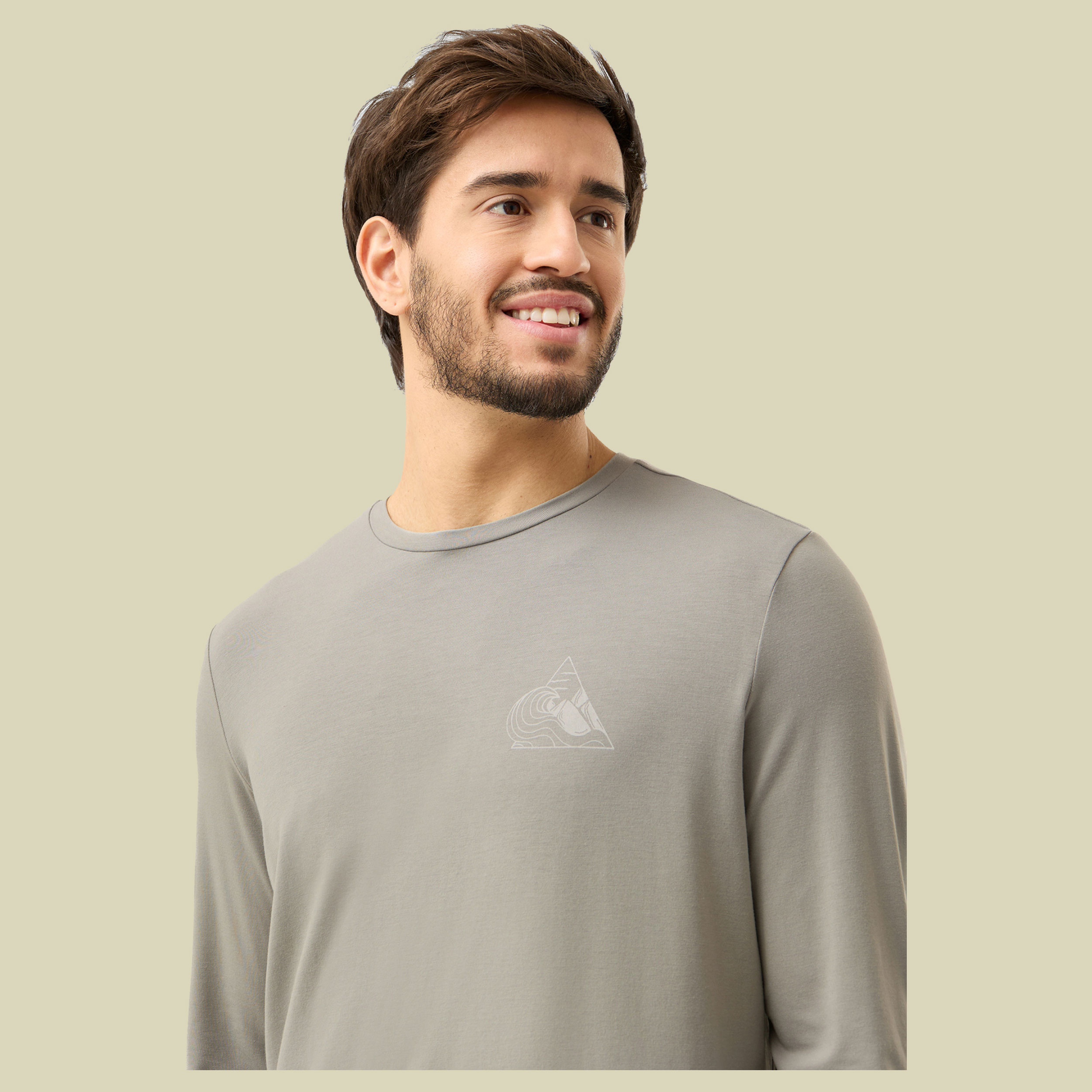 Perris Longsleeve Bamboo Man XXL grau - light grey