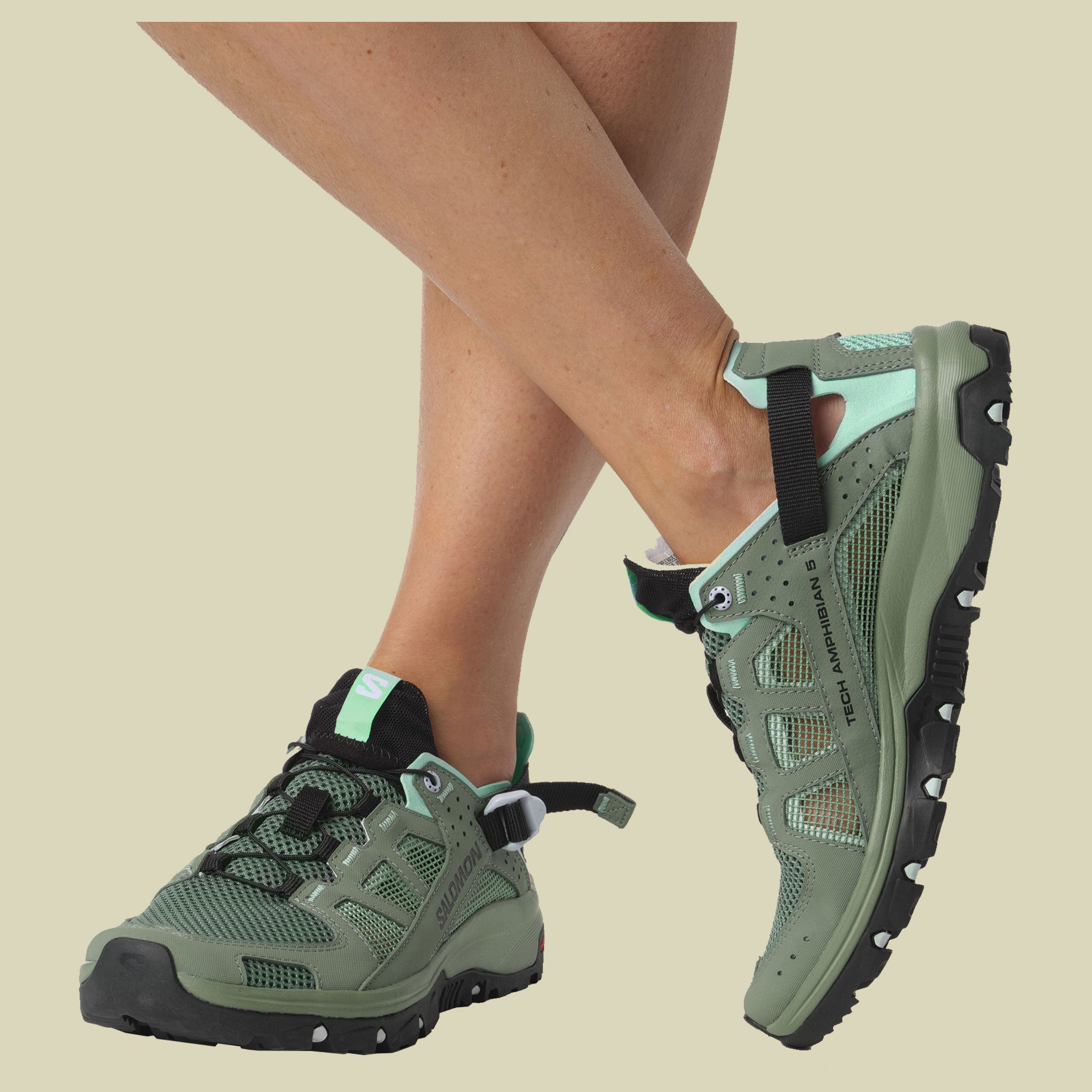 Techamphibian 5 Women grün UK 5 - laurel wreath/arctic ice/marine blue