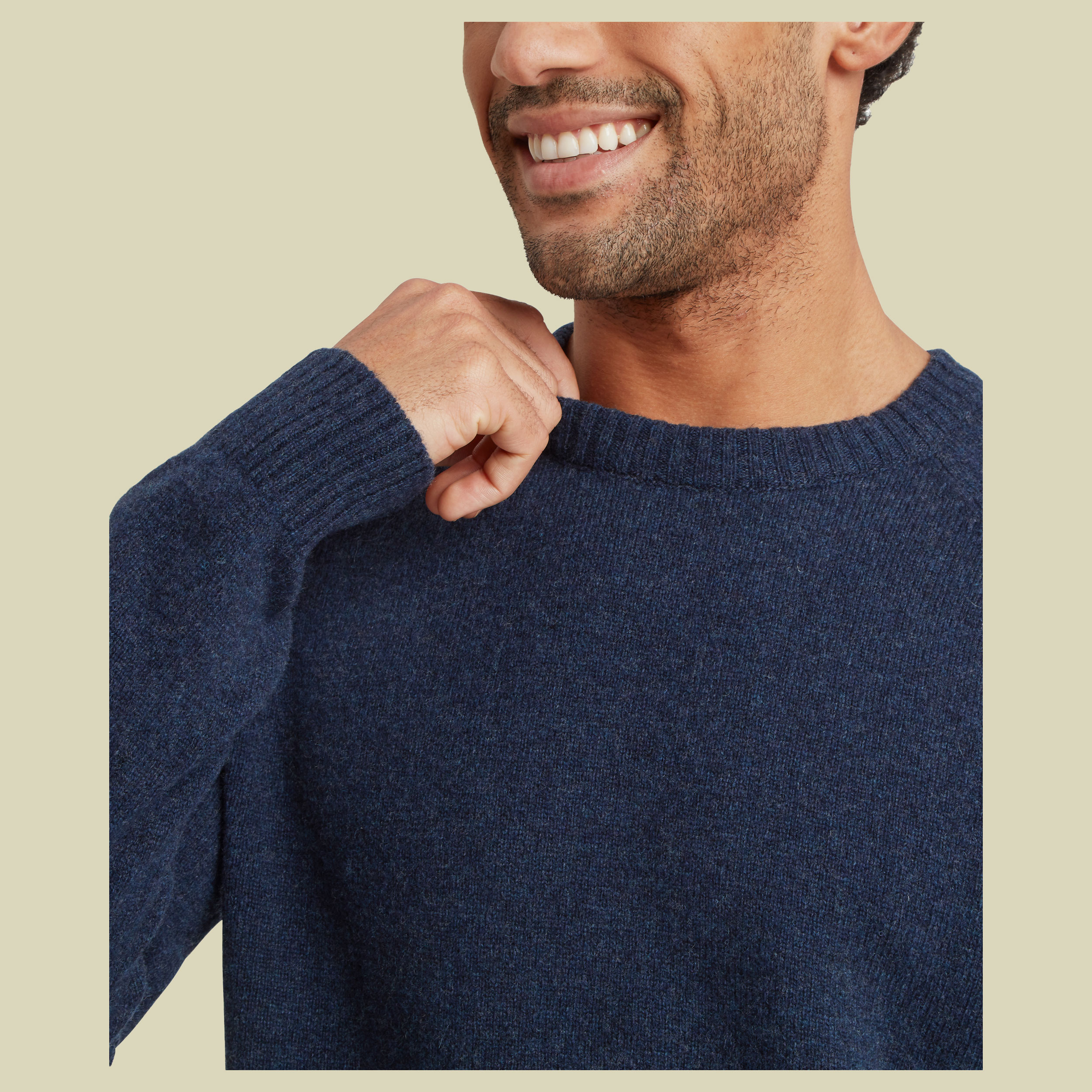 Kangtega Crew Sweater Men blau XXL - umber blue
