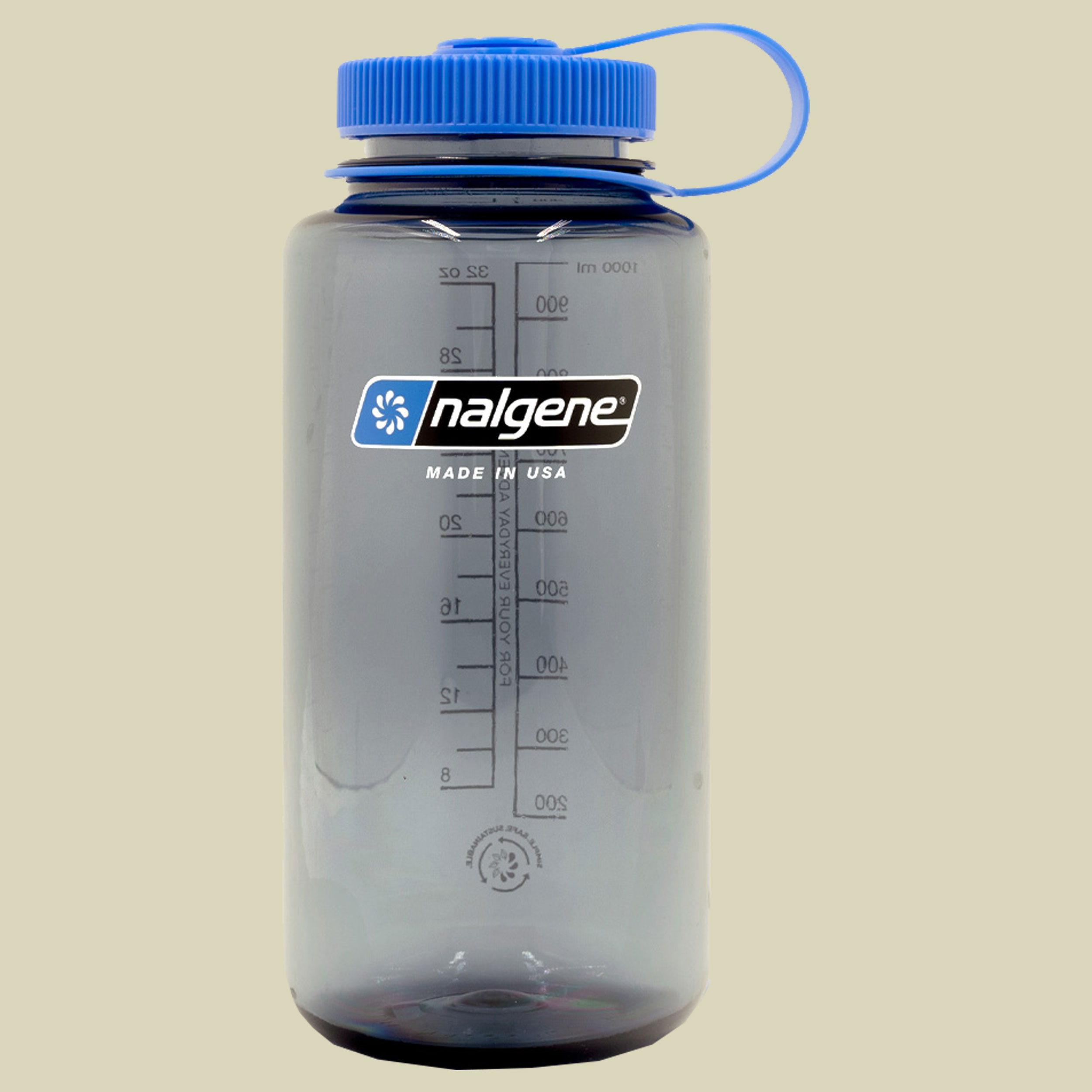 Nalgene Weithalsflasche WH Sustain Volumen 1000 Farbe grau