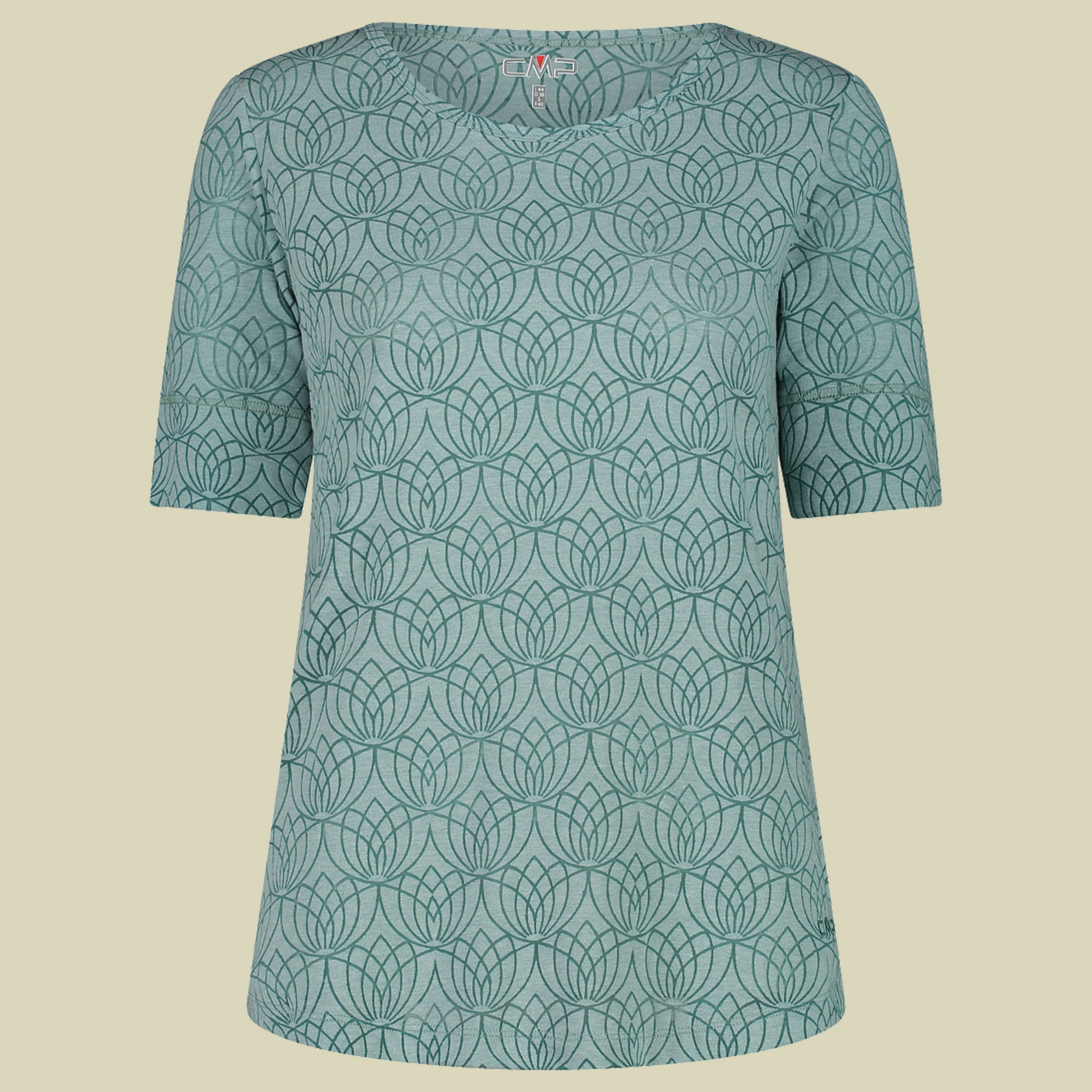 Woman T-Shirt Burnout Jersey 35N6116 44 grün - agave