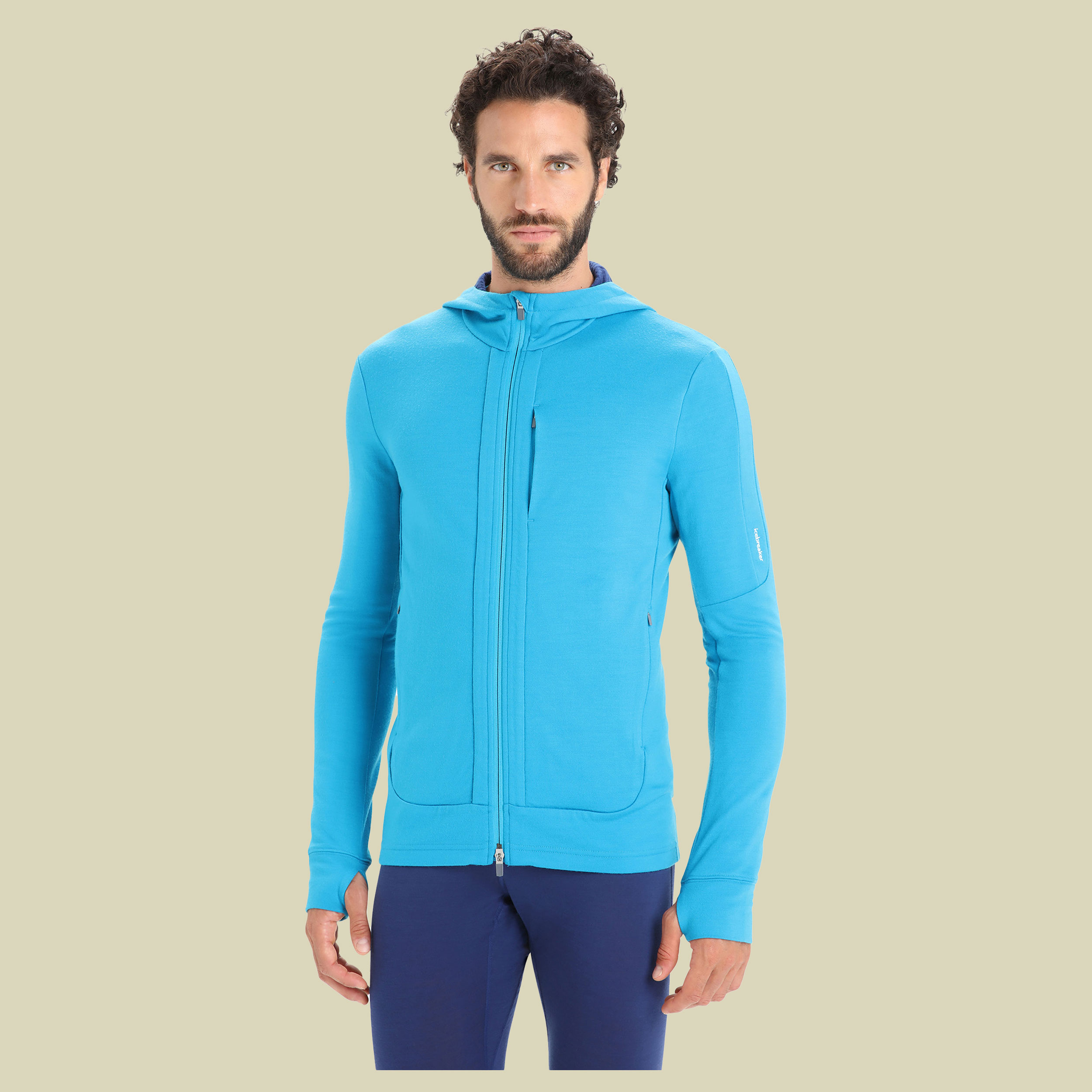 Quantum III LS Zip Hood Men Größe S Farbe geo blue/royal navy/cb