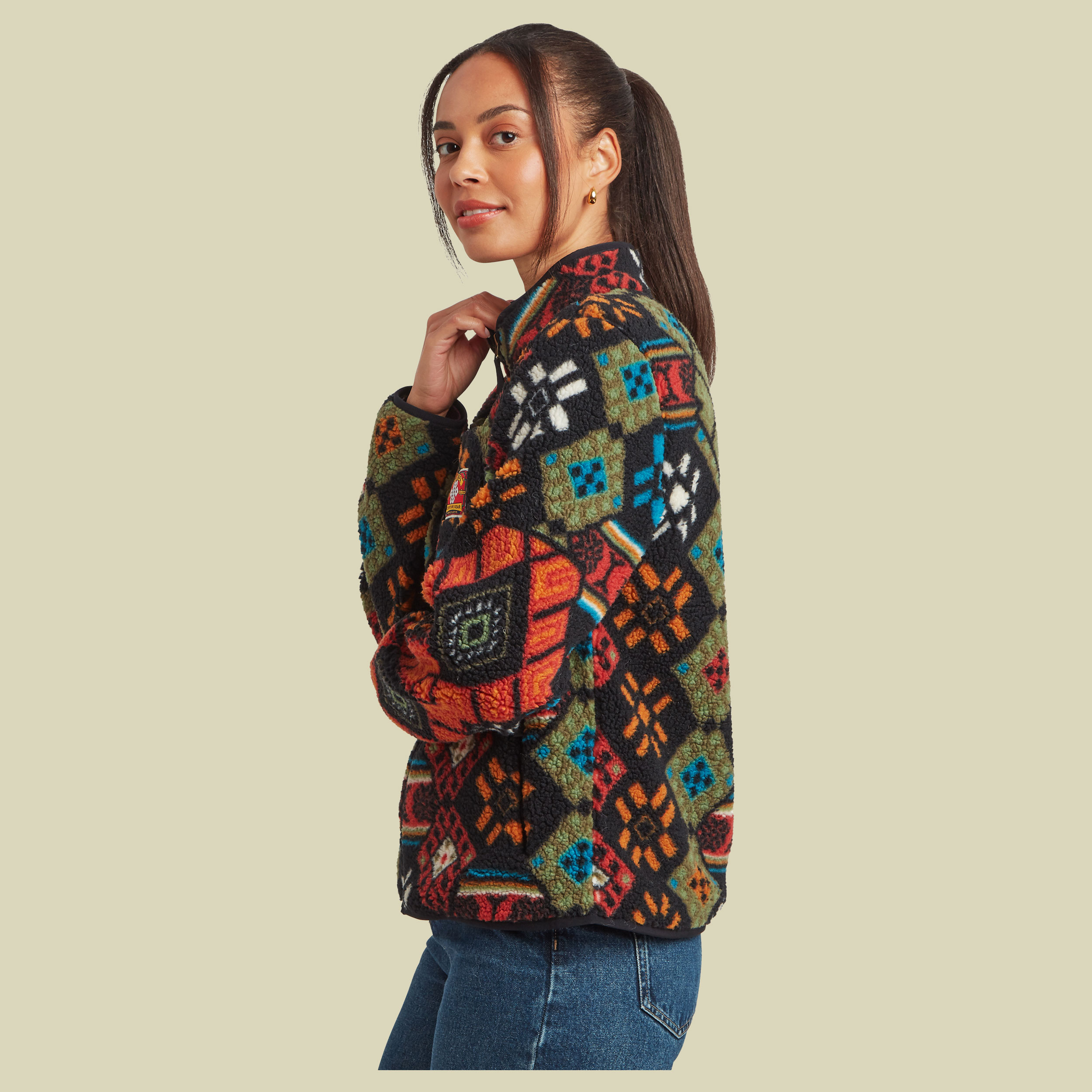 Tarcho Printed Full Zip Jacket Women XS mehrfarbig - black bhutan