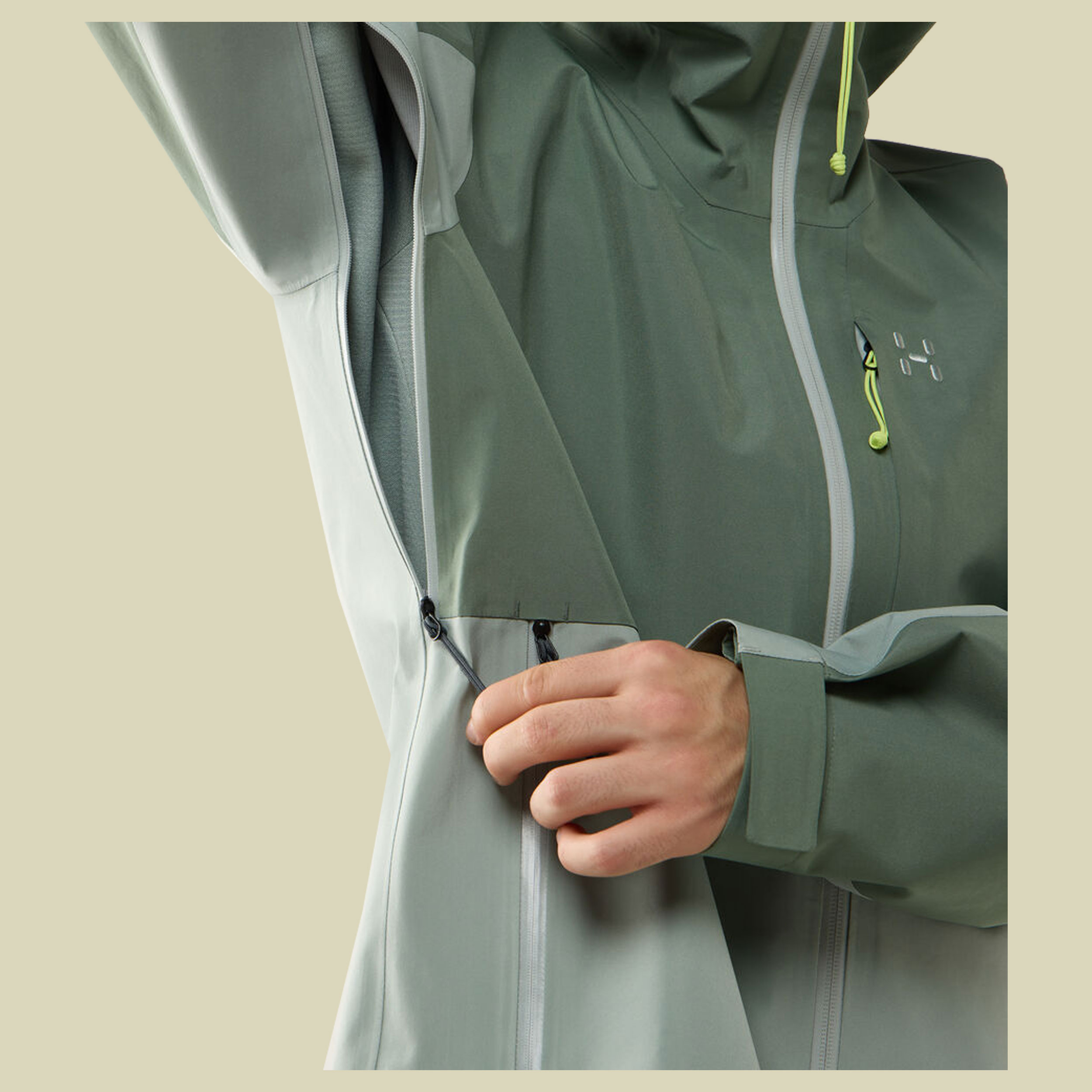 Front Proof II Jacket Men XL grün II - chlorophyll green/dew green        