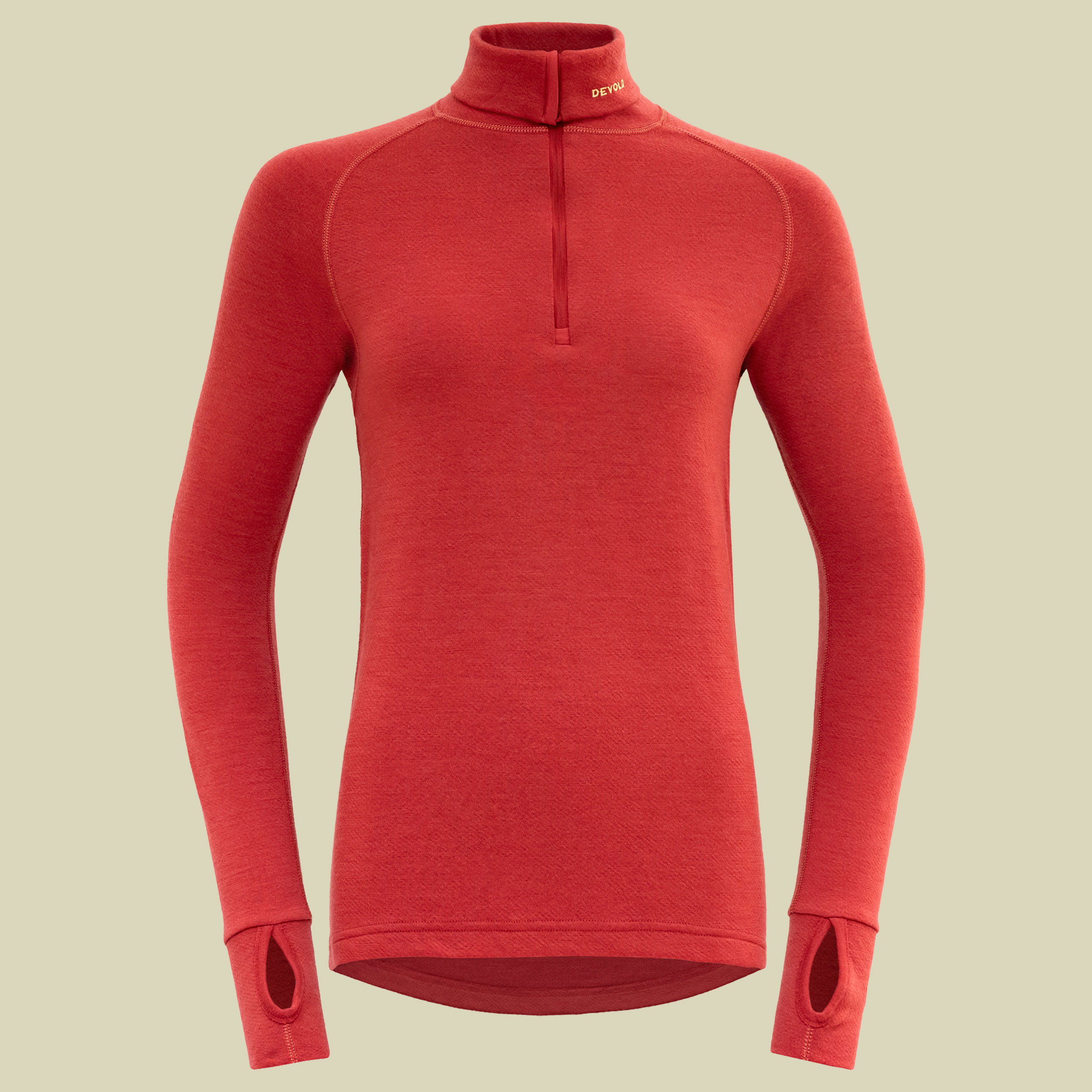 Expedition Merino 235 Zip Neck Woman orange L - beauty