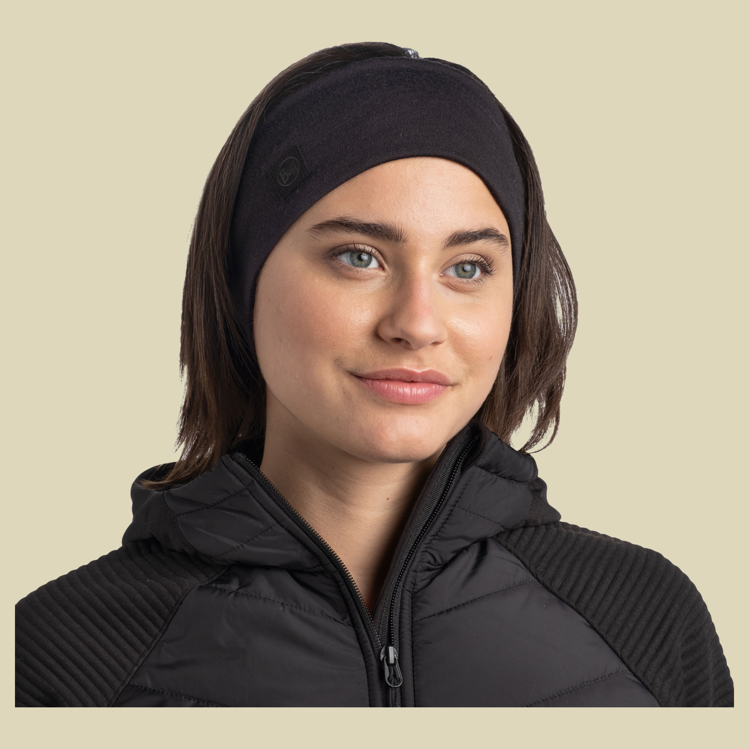 Merino Wide Headband Größe one size Farbe solid black