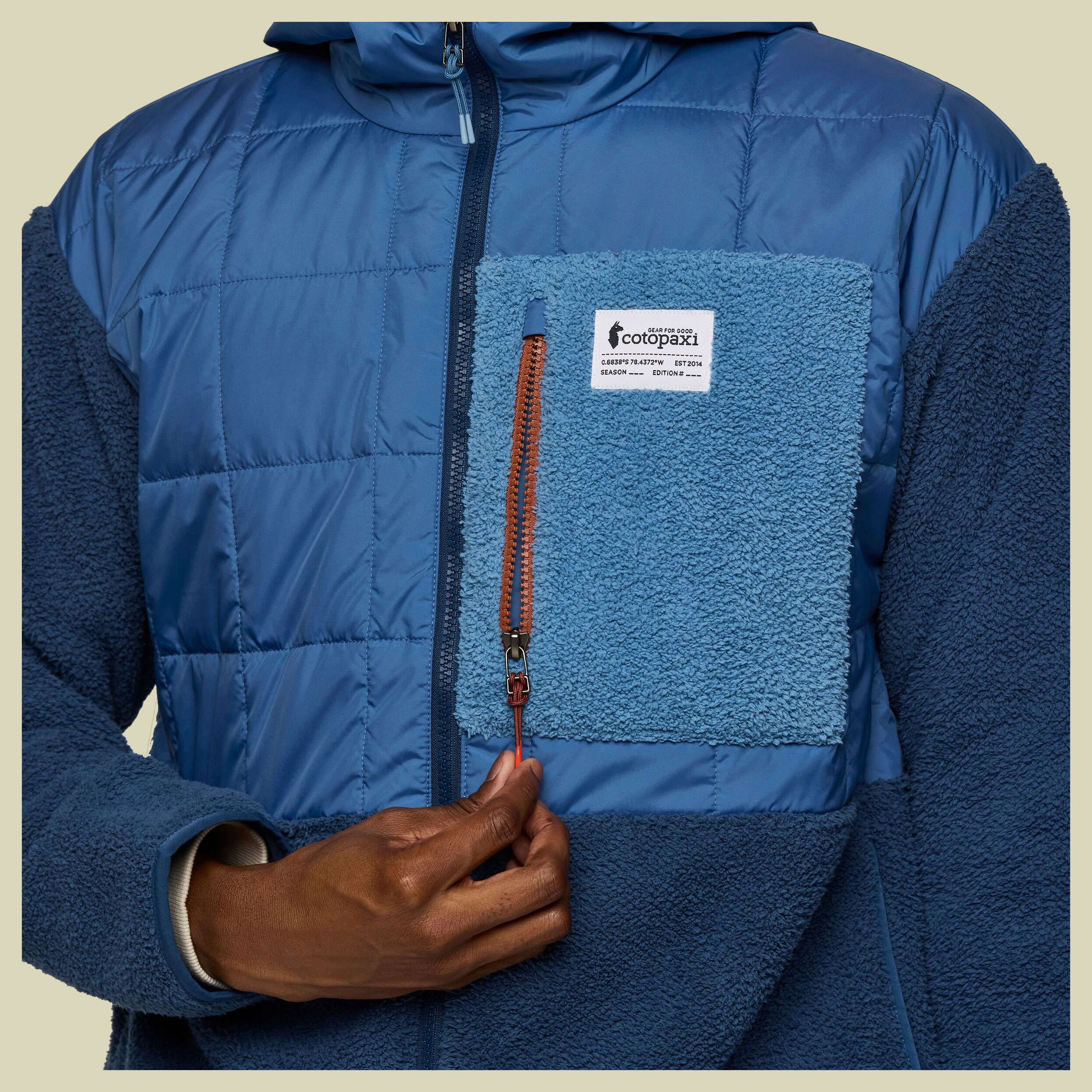 Trico Hybrid Hooded Jacket Men S blau - deep sea