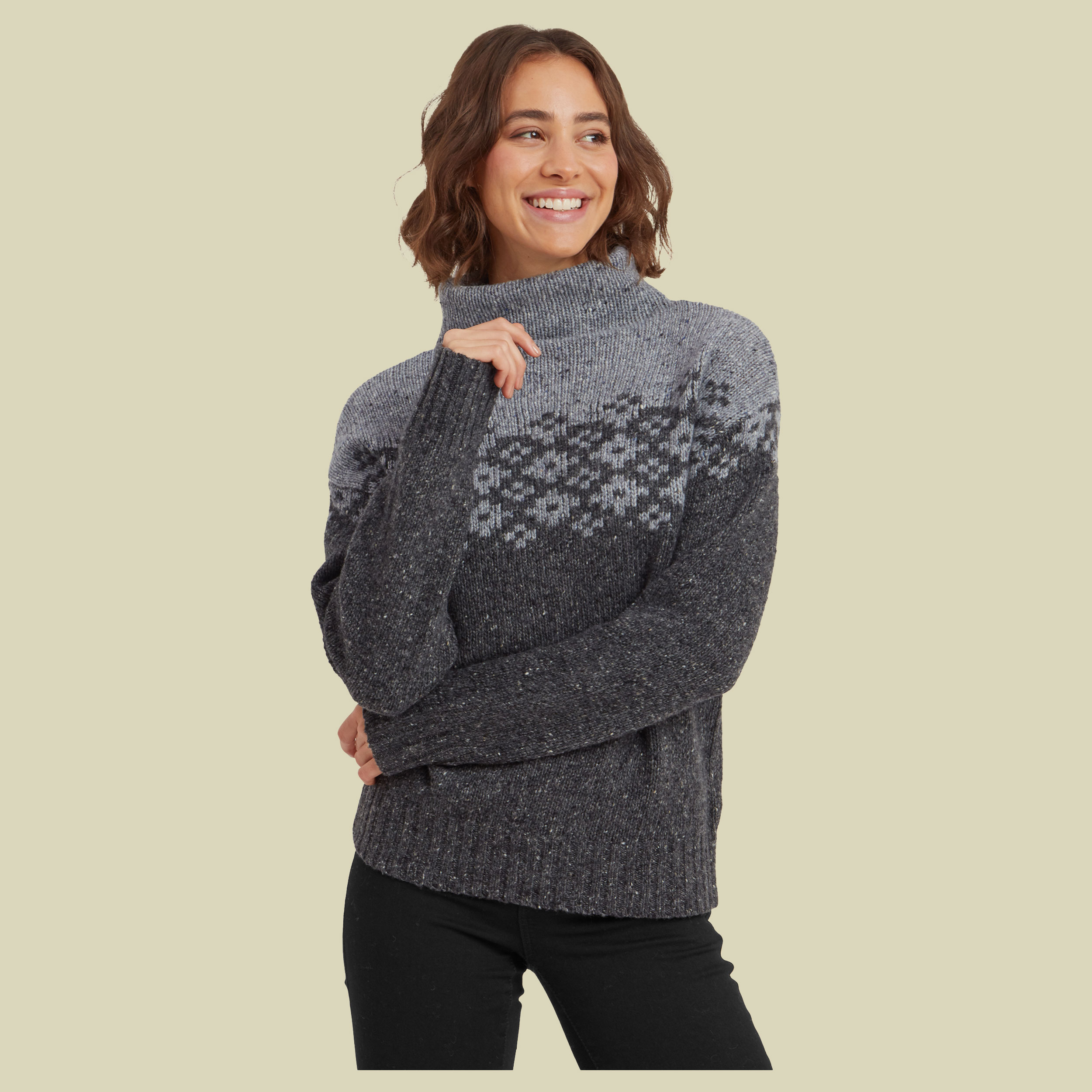 Mandari Mock Neck Sweater Women XS grau - Farbe charcoal