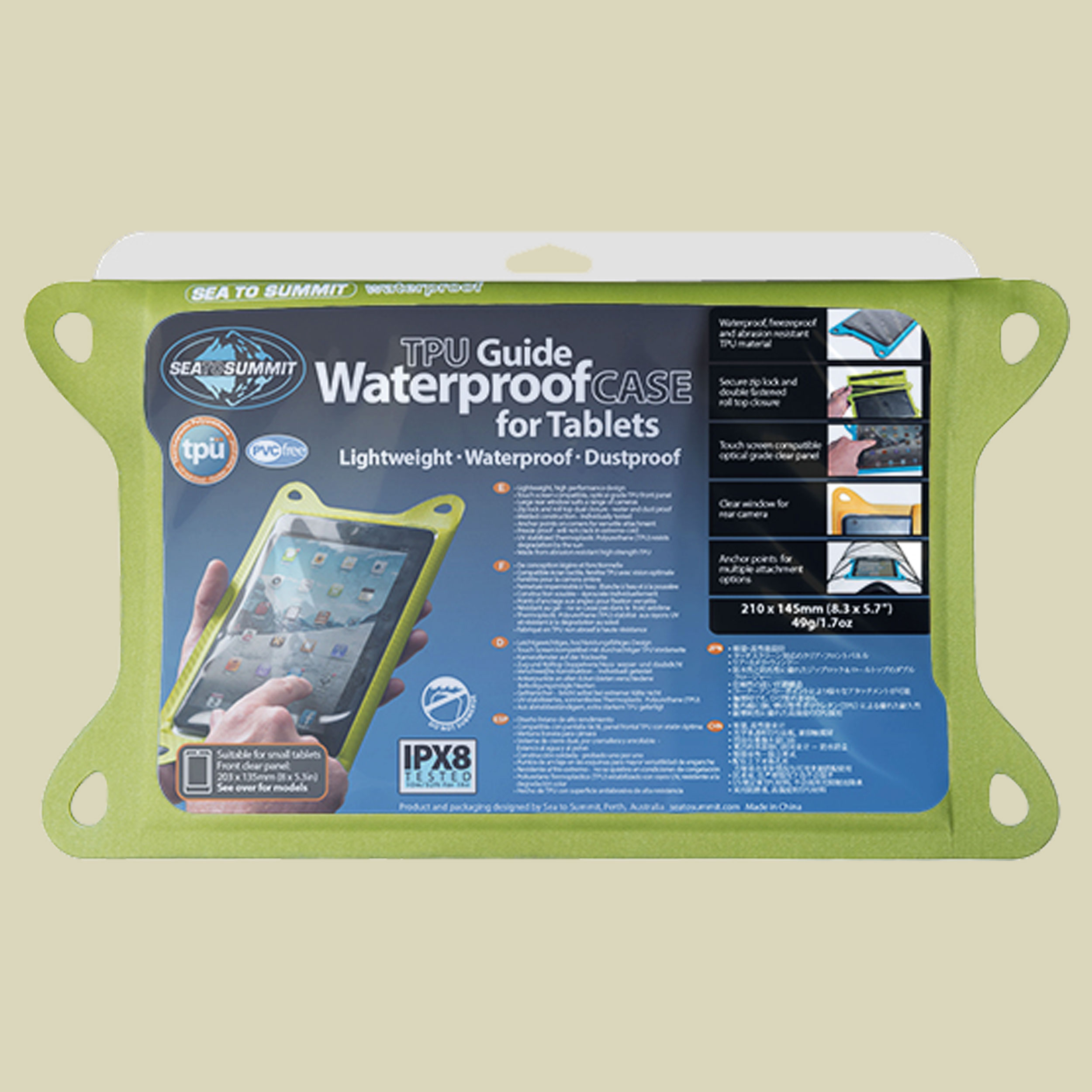 TPU Guide Waterproof Case for Tablets Größe S Farbe Lime