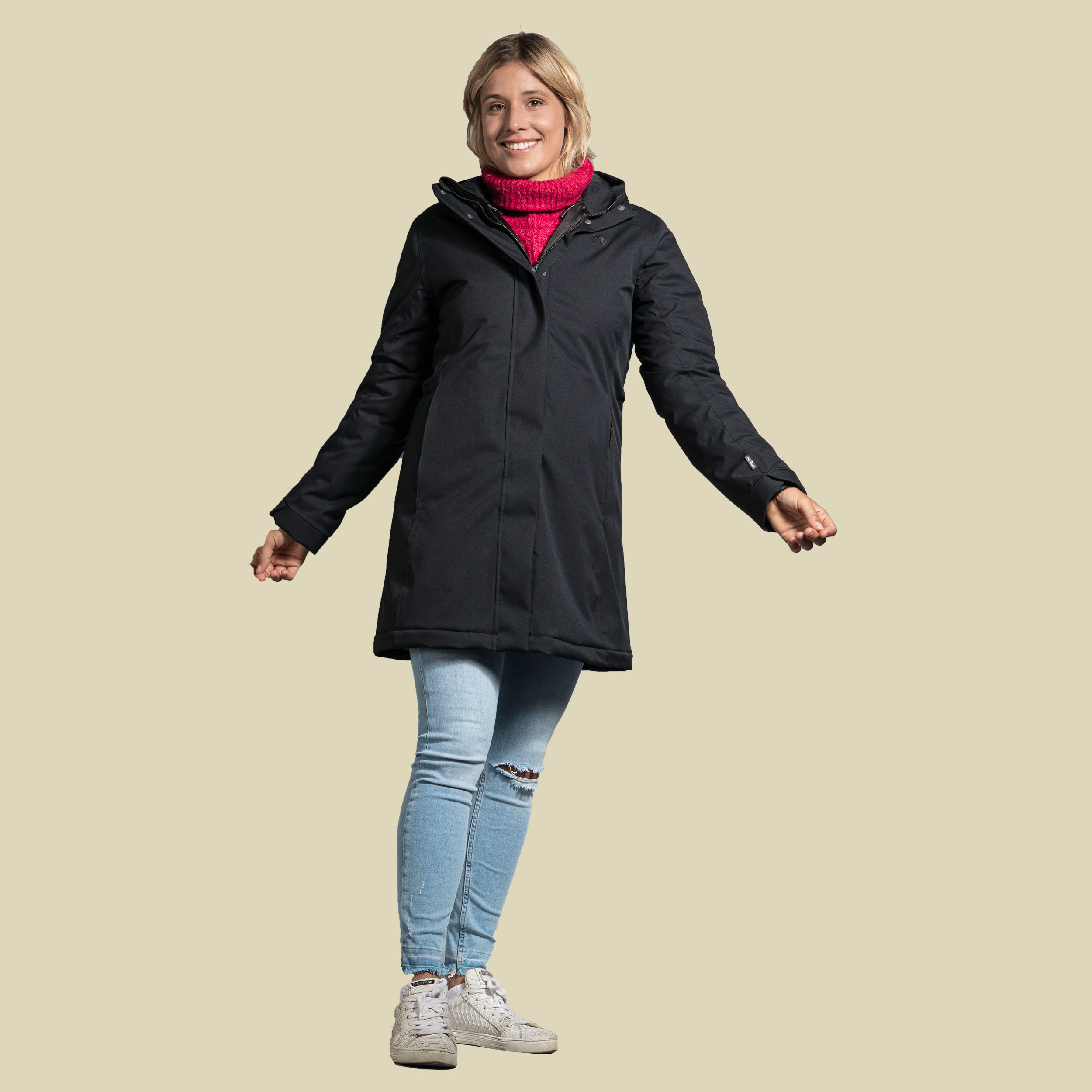 STIR W's Hooded Coat Women Größe 38 Farbe dark black