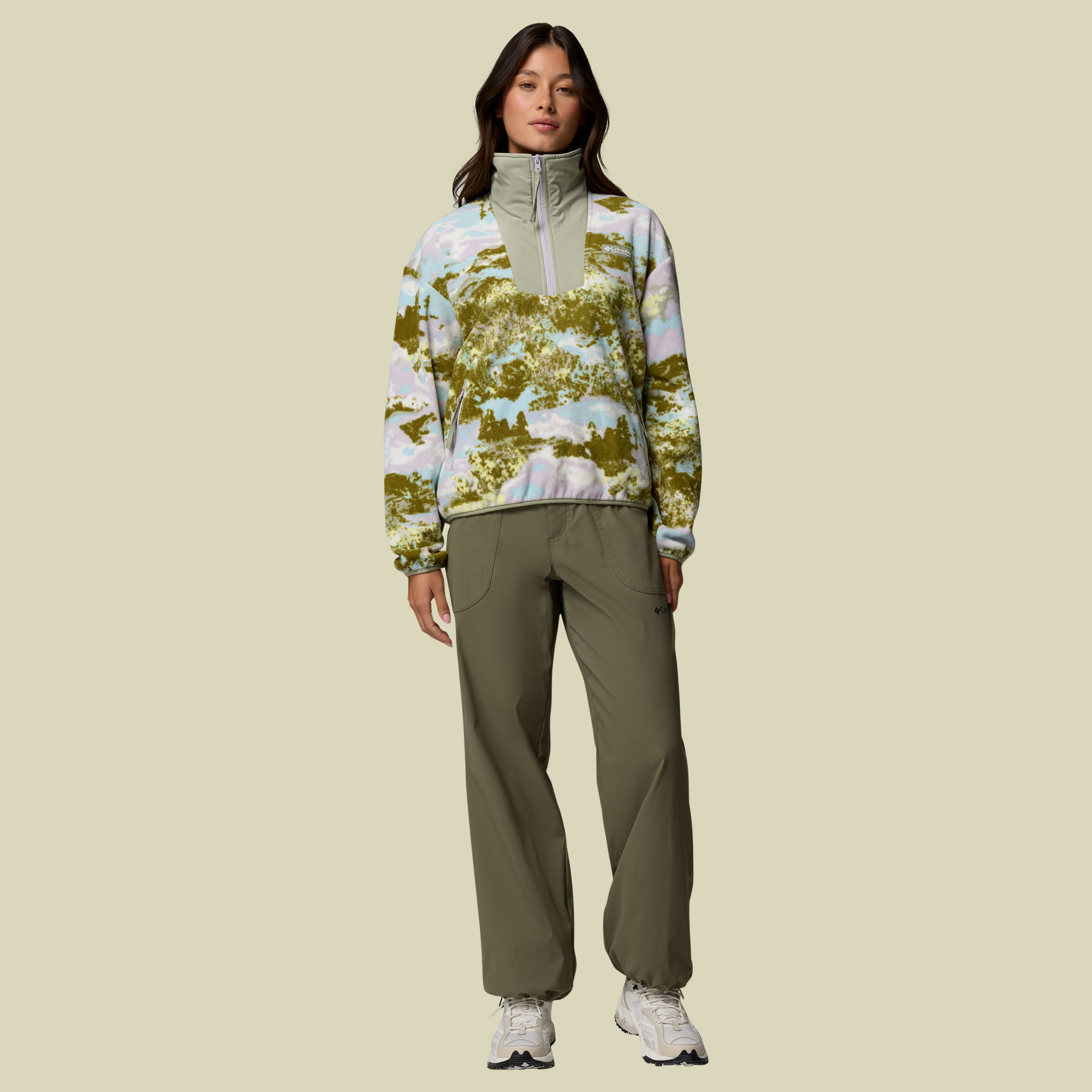 Sequoia Grove Printed Half Zip Women XS mehrfarbig grau - citron haze,fieldaze