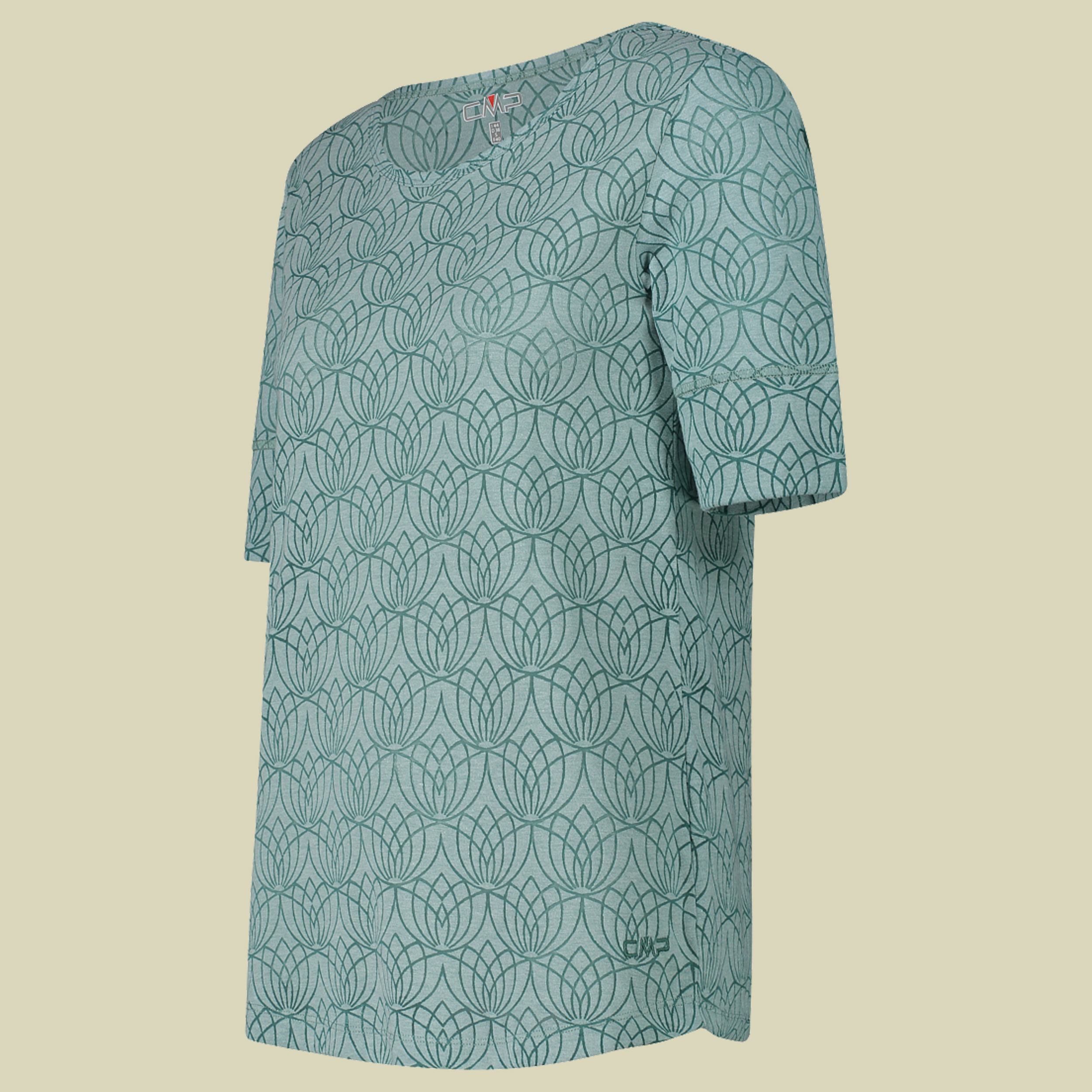 Woman T-Shirt Burnout Jersey 35N6116 44 grün - agave