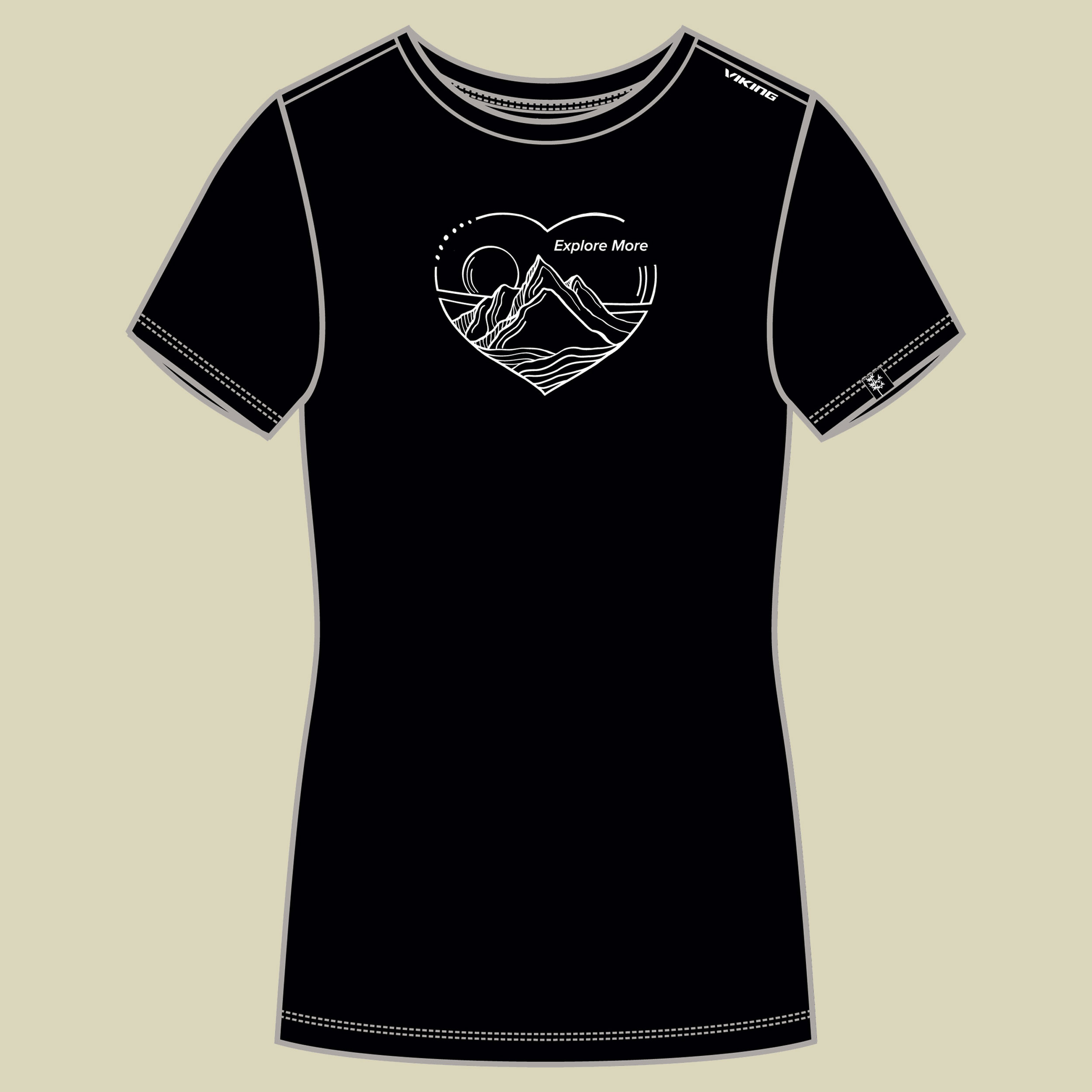 Lenta Bamboo Light Women L mehrfarbig - black/white