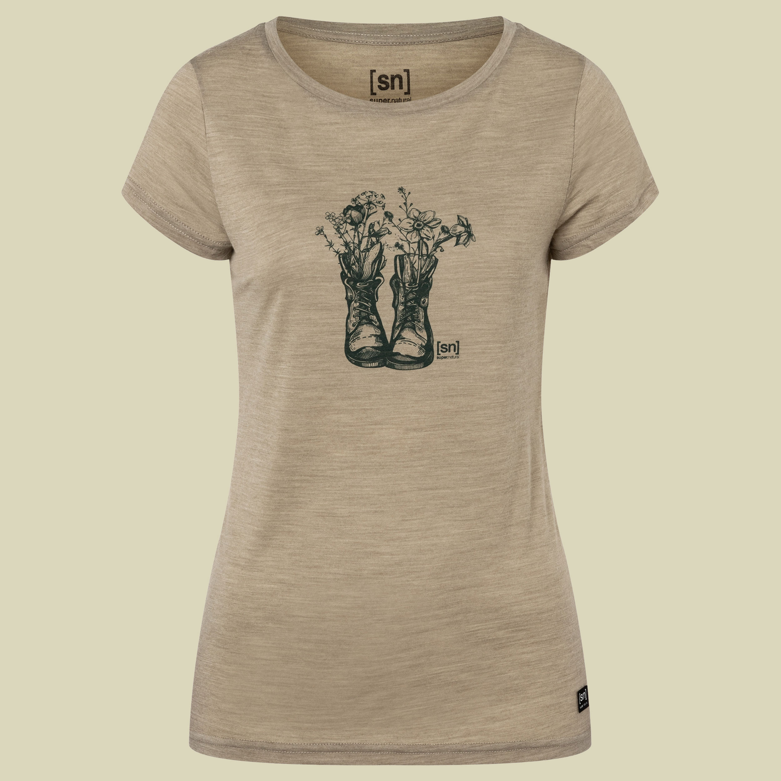 Blooming Boots Tee Women Größe XL  Farbe seneca rock melange/sea moss