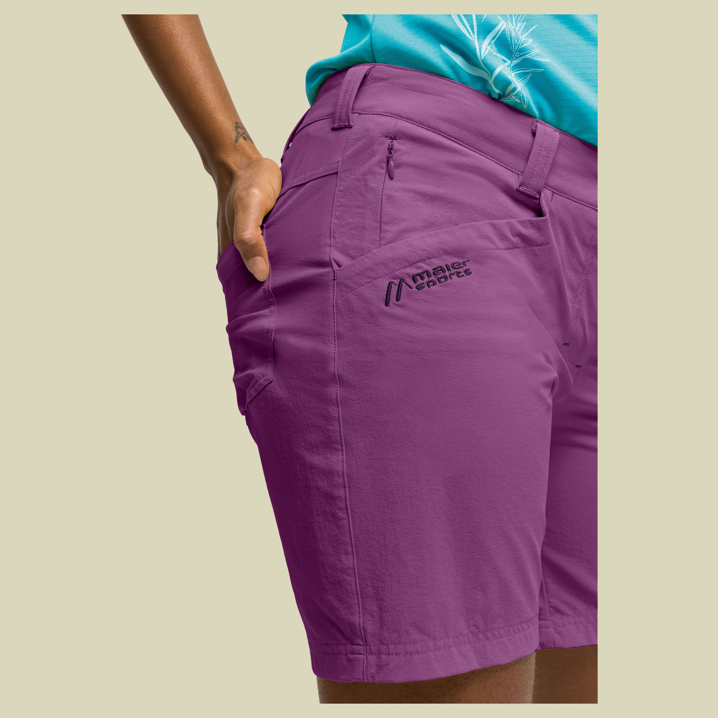 Lulaka Shorts Women lila 42 - bruised boysenb/black