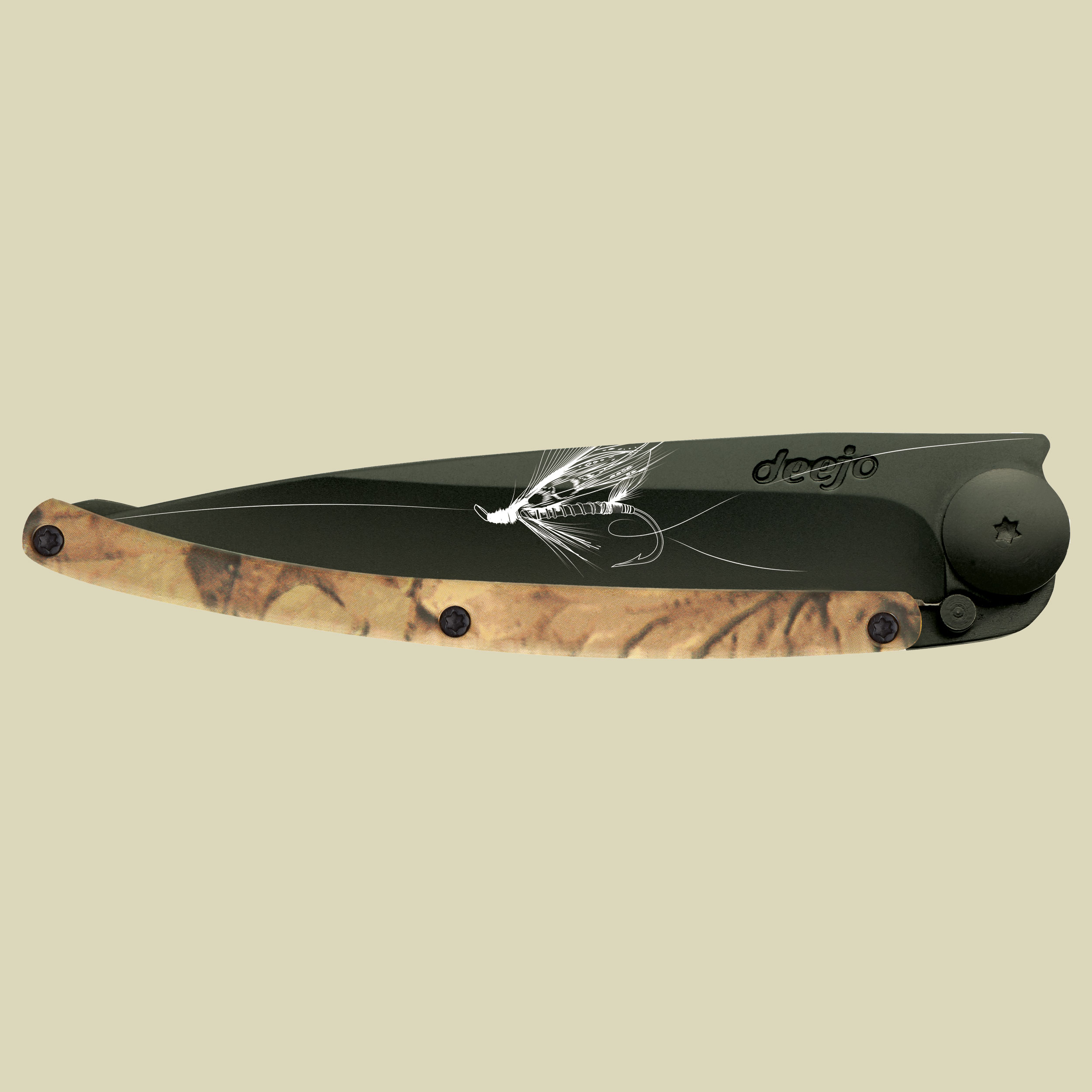 Deejo Taschenmesser 37g Schwarz Braun Camo Größe one size Farbe Silver Wilkinson