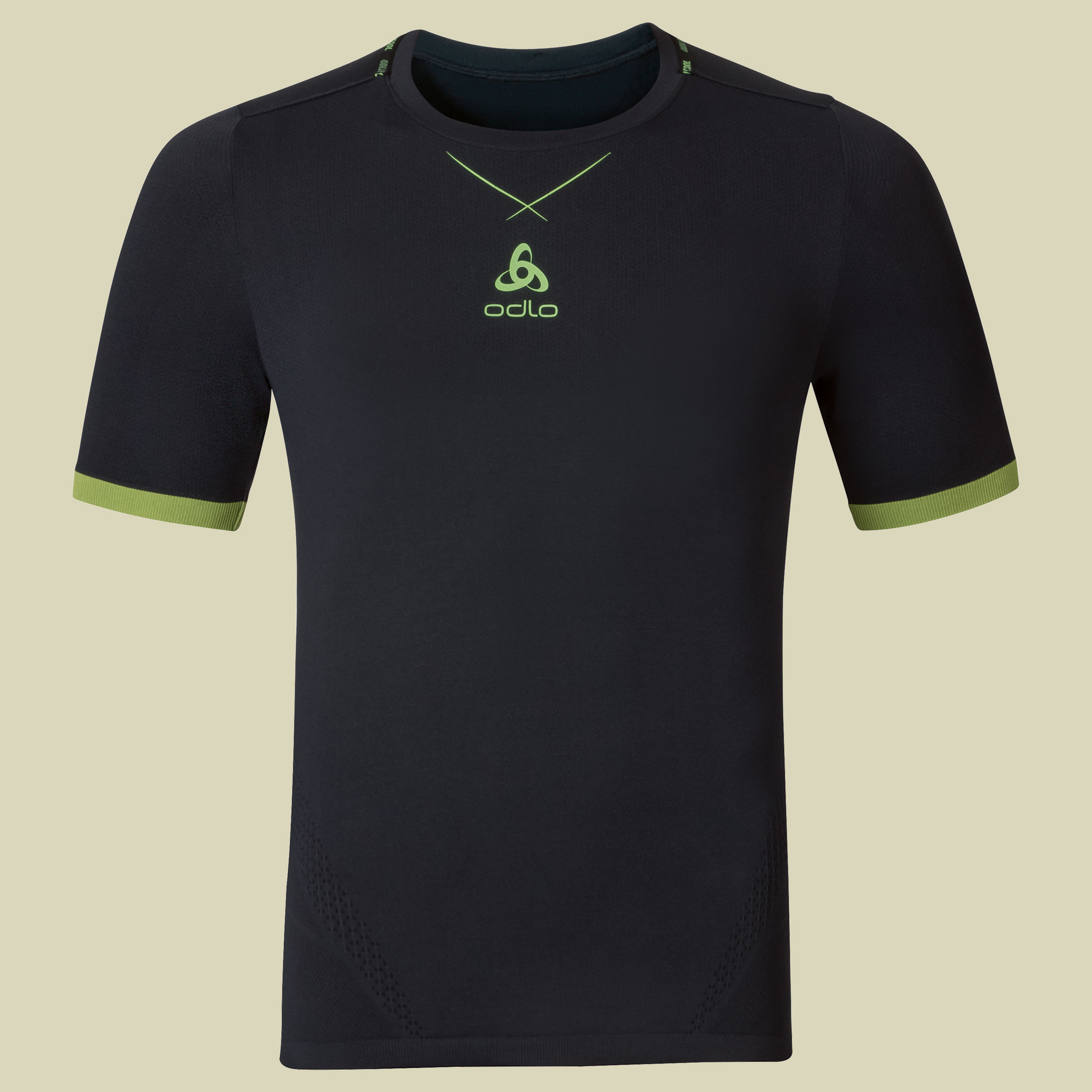 Ceramicool seamless Shirt s/s Men Größe M Farbe black- safety yellow