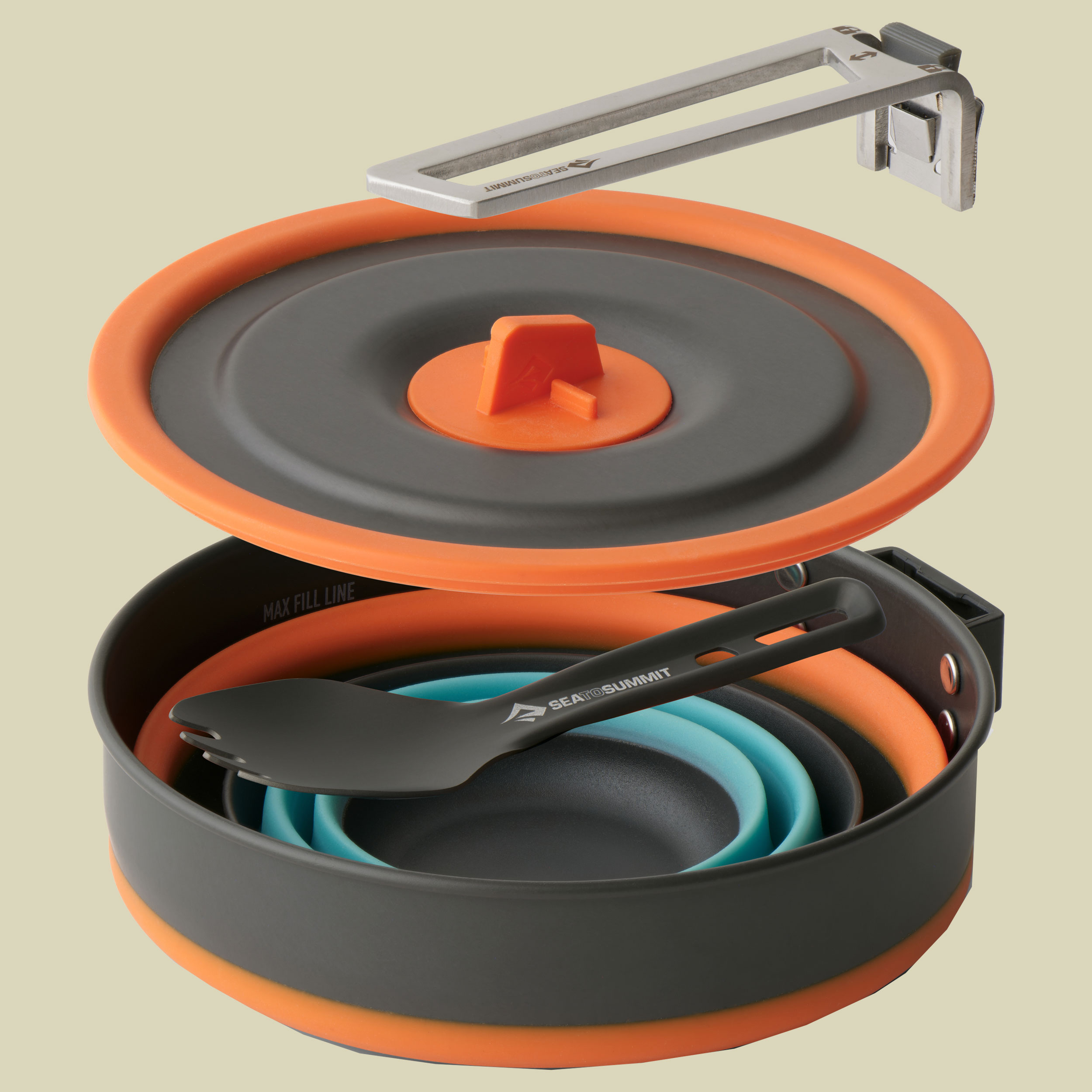 Frontier UL Collapsible Pot - puffin´s bill orange