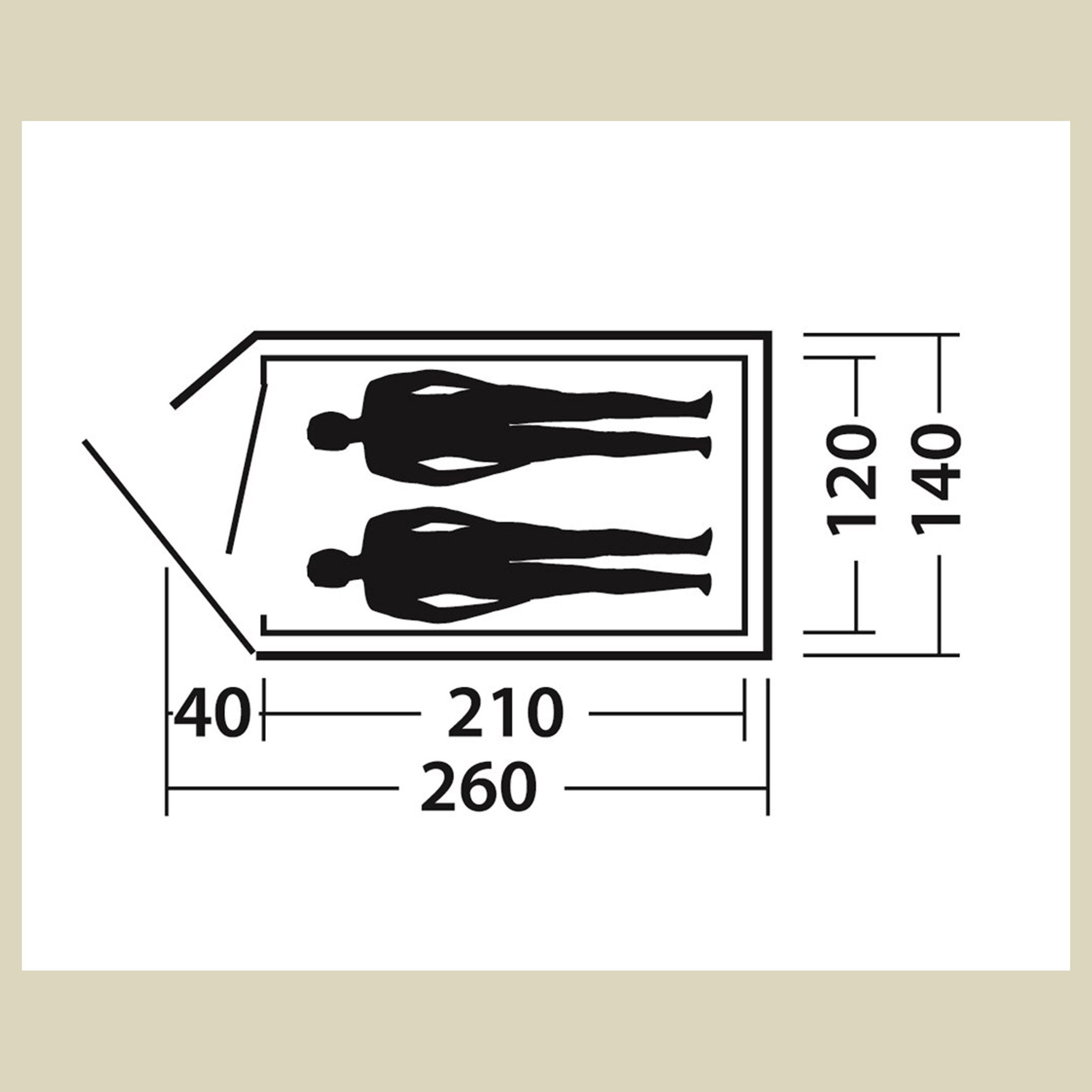 Meteor 200 2-Personen-Zelt Farbe grün