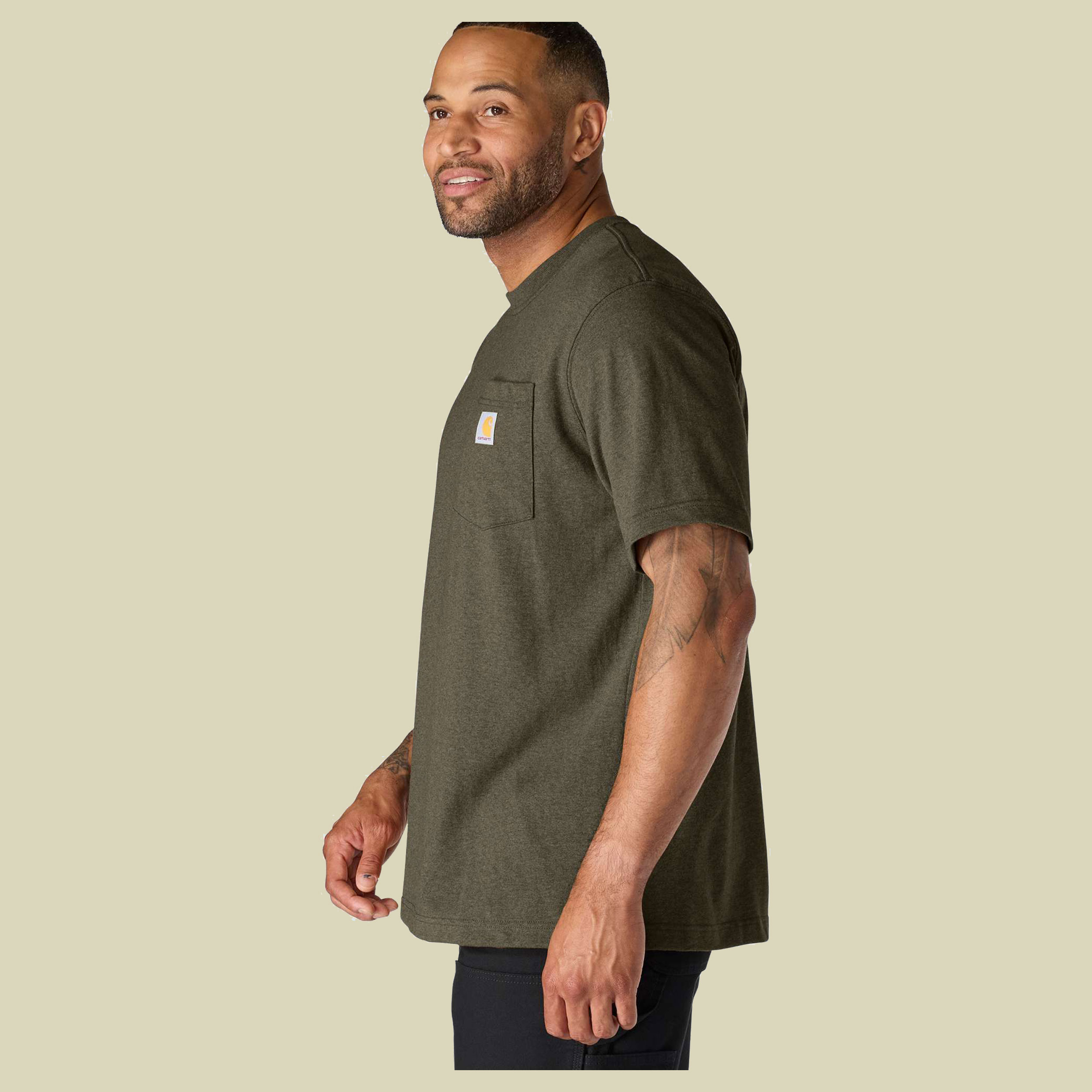 Relaxed Pocket T-Shirt Men XL braun - Farbe burnished logs heather