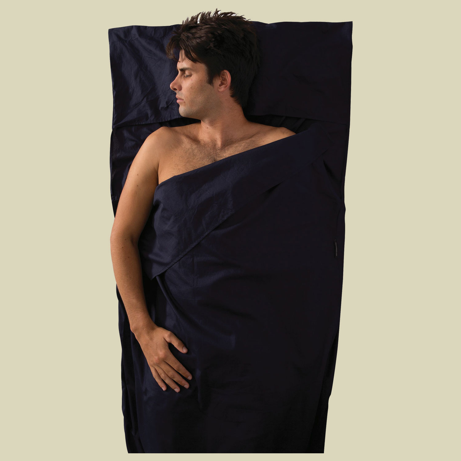 Premium Cotton Travel Liner - Traveller Länge 225 cm Farbe navy blue