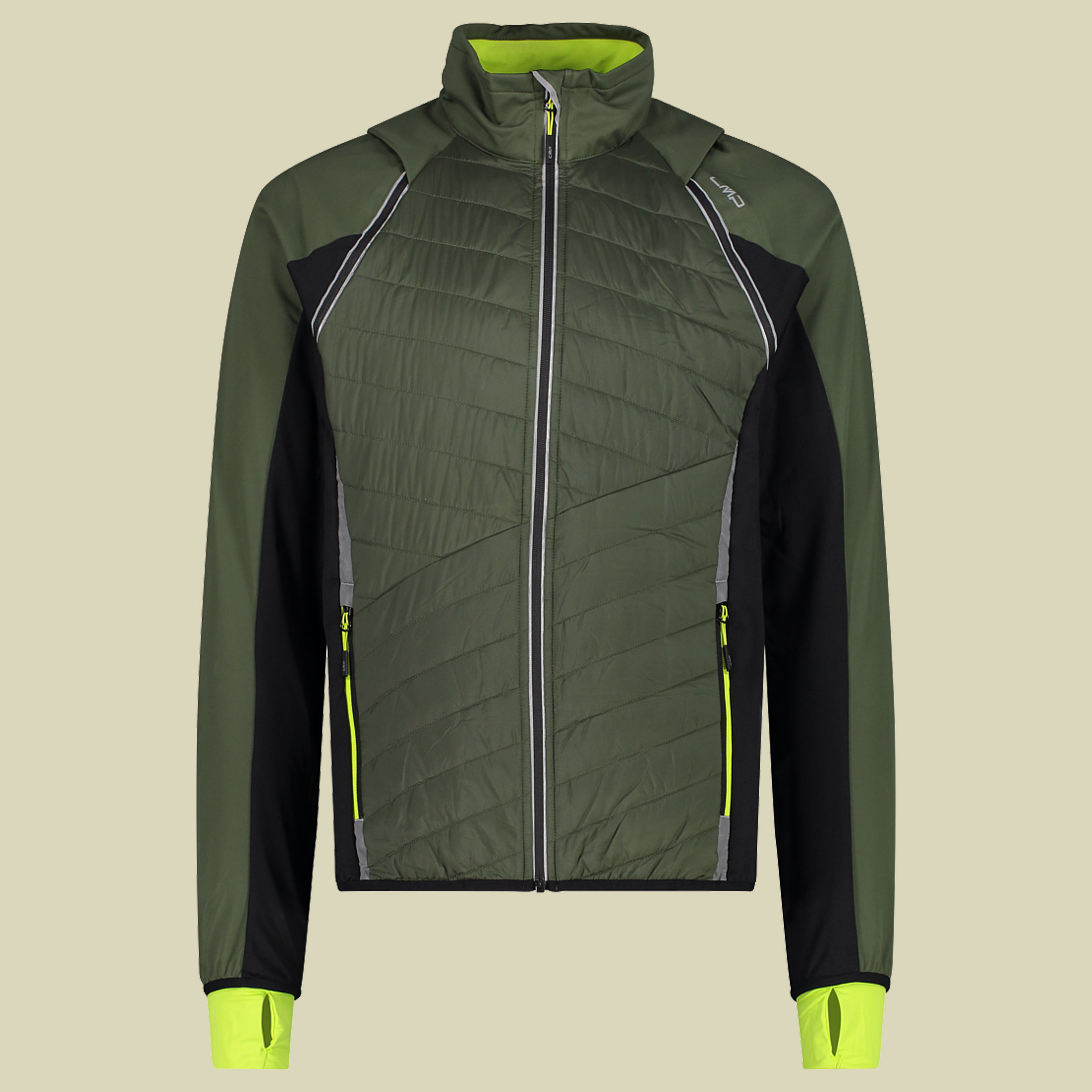 Man Jacket detachable Sleeves 30A2647 Größe 54 Farbe 15EP oil green-nero