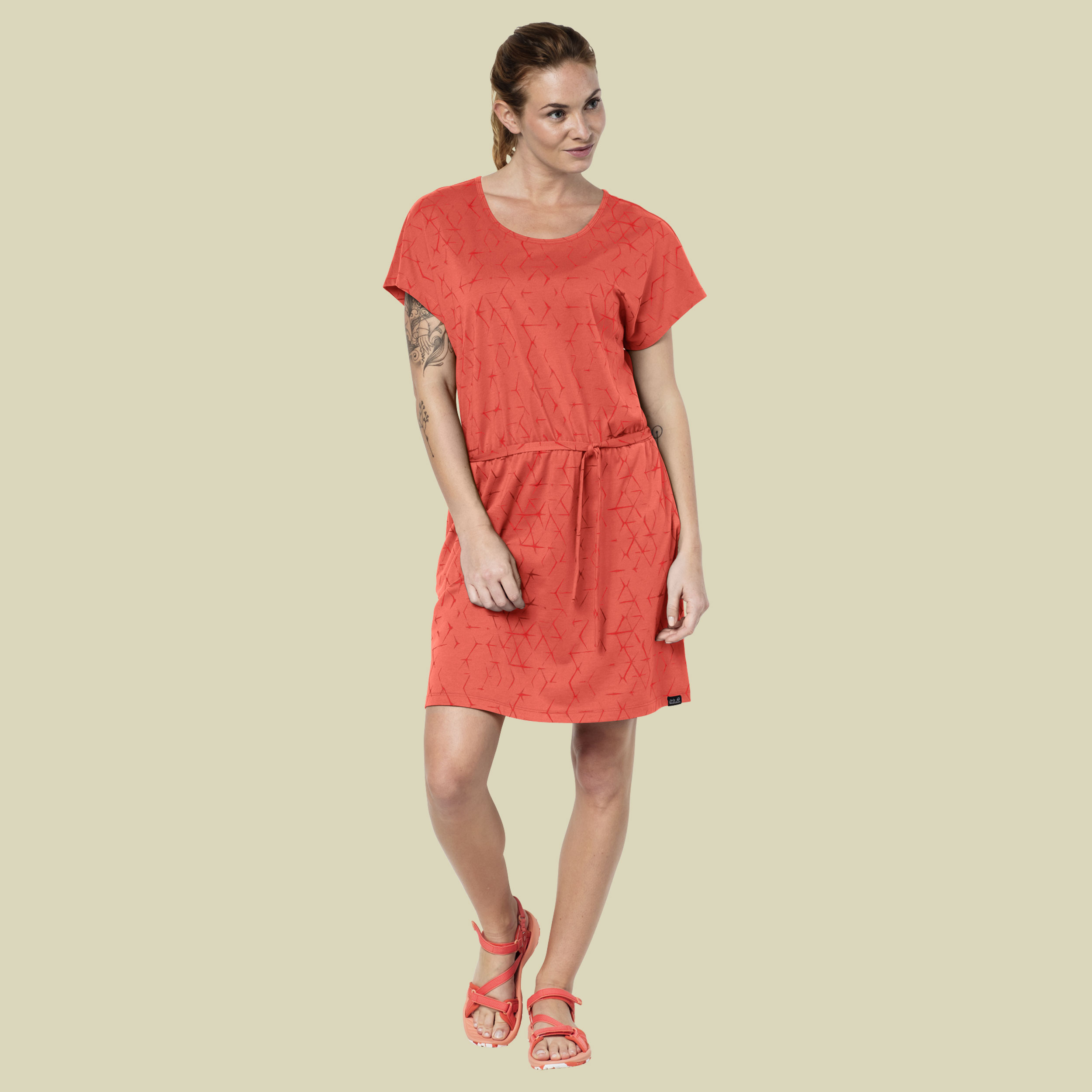 Shibori Dress Women Größe S Farbe hot coral all over