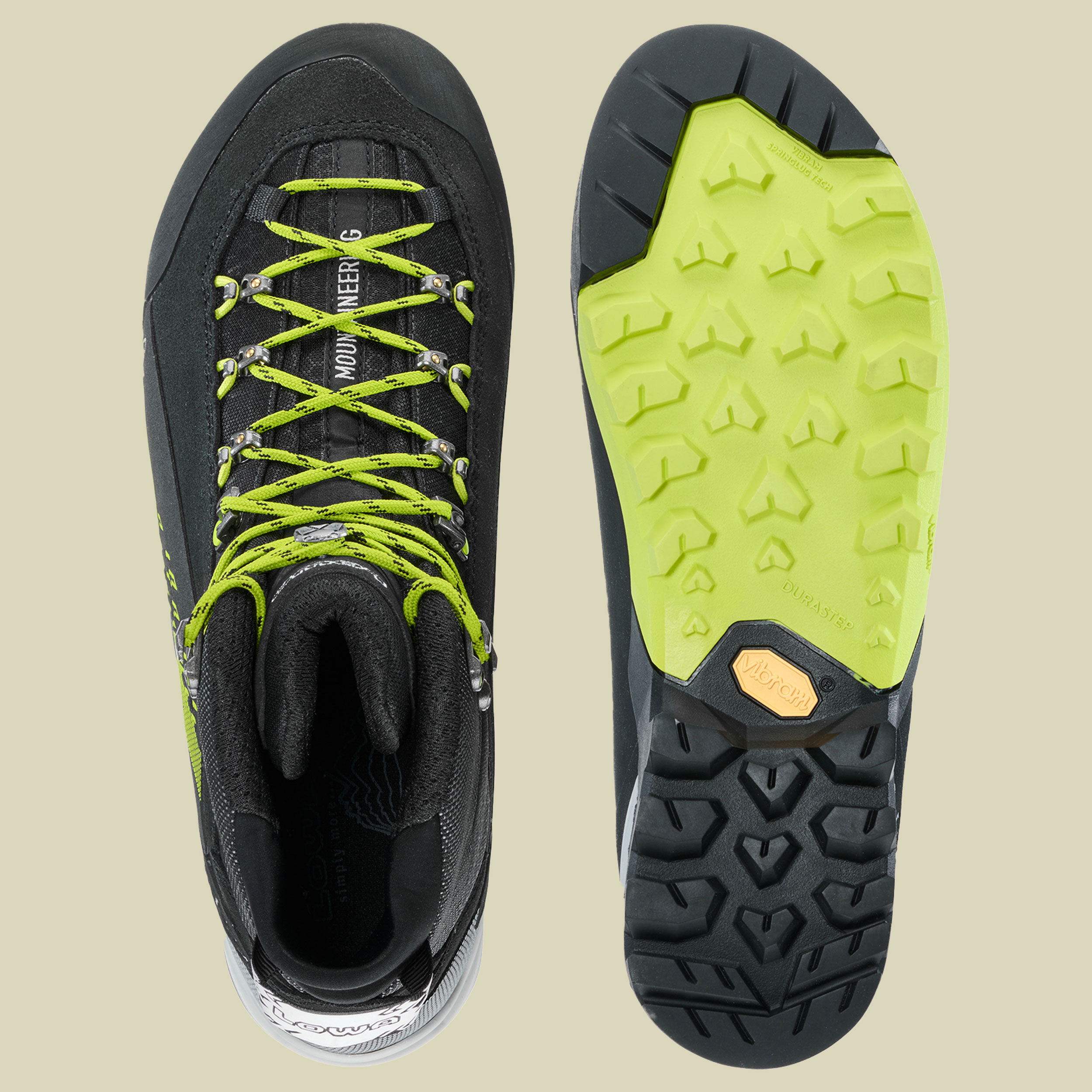 Cervino GTX Mid Men UK 9 schwarz - schwarz/limone